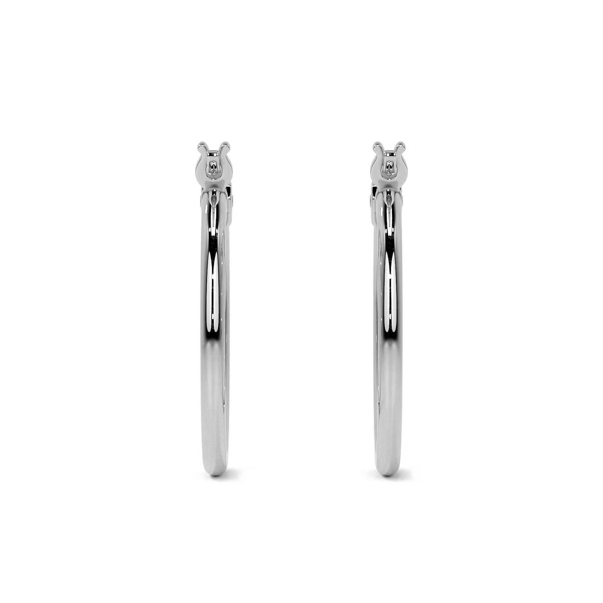 Arete Arracada Ligera Para Mujer Lisa De Plata Ley 925
