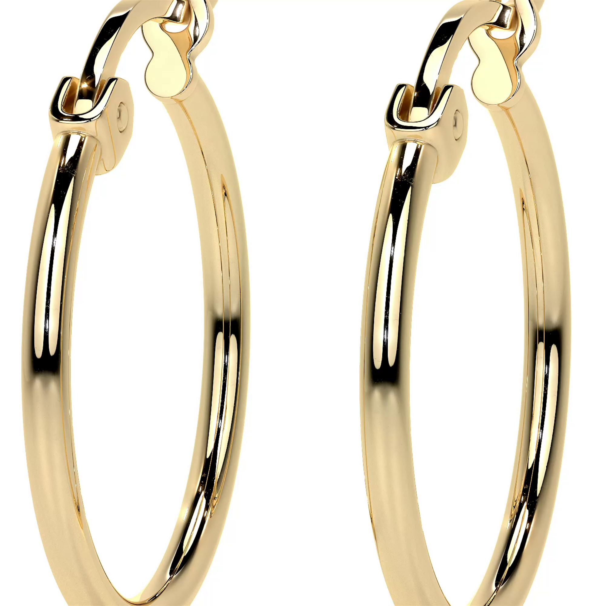 Arete Arracada De Oro 10k Lisa