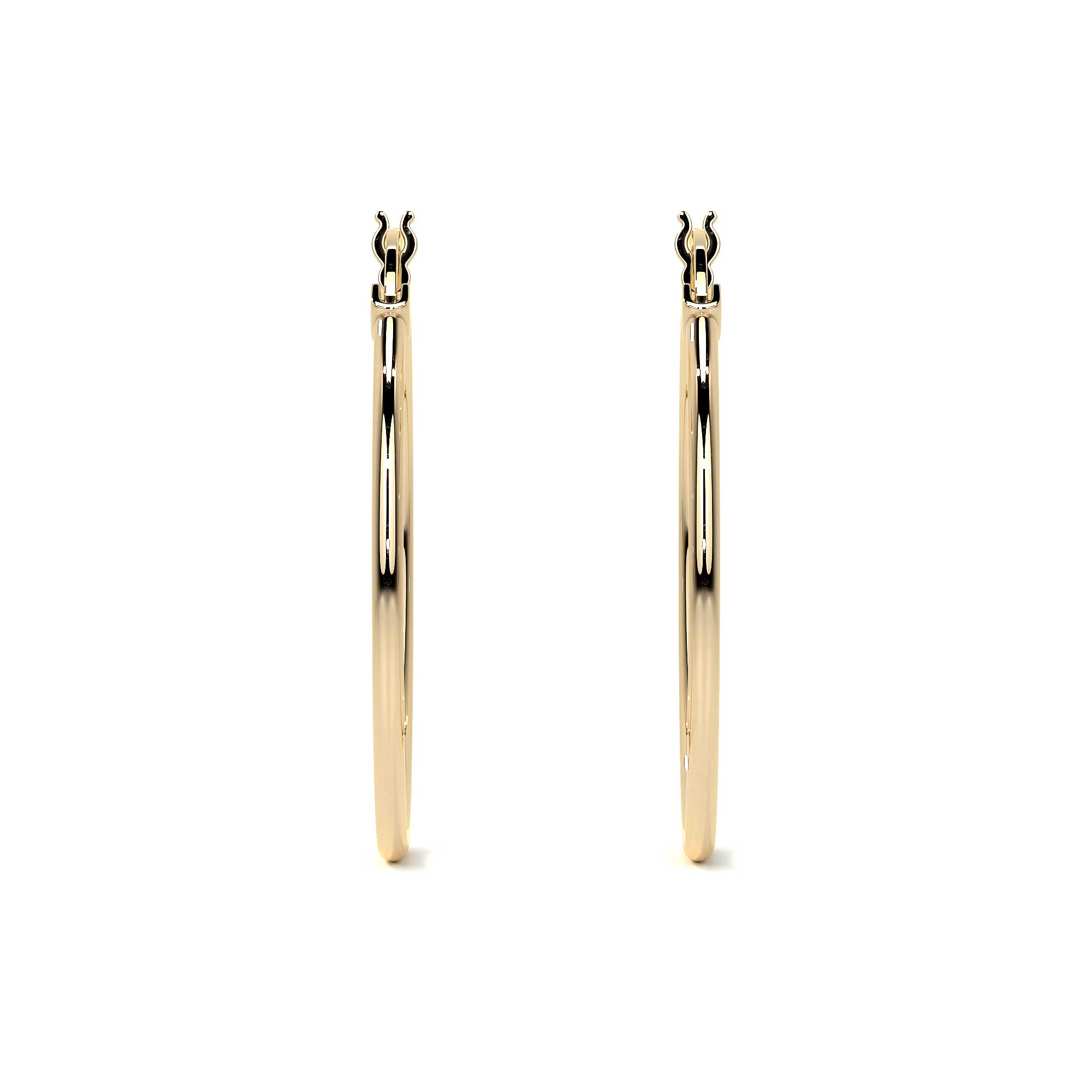 Arete Arracada Para Mujer De Oro Puro De 14k Medida 20mm