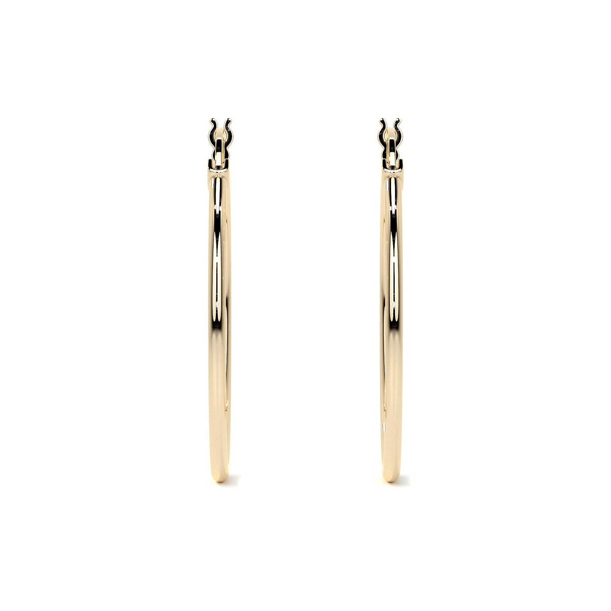 Arete Arracada De Oro 10k Lisa