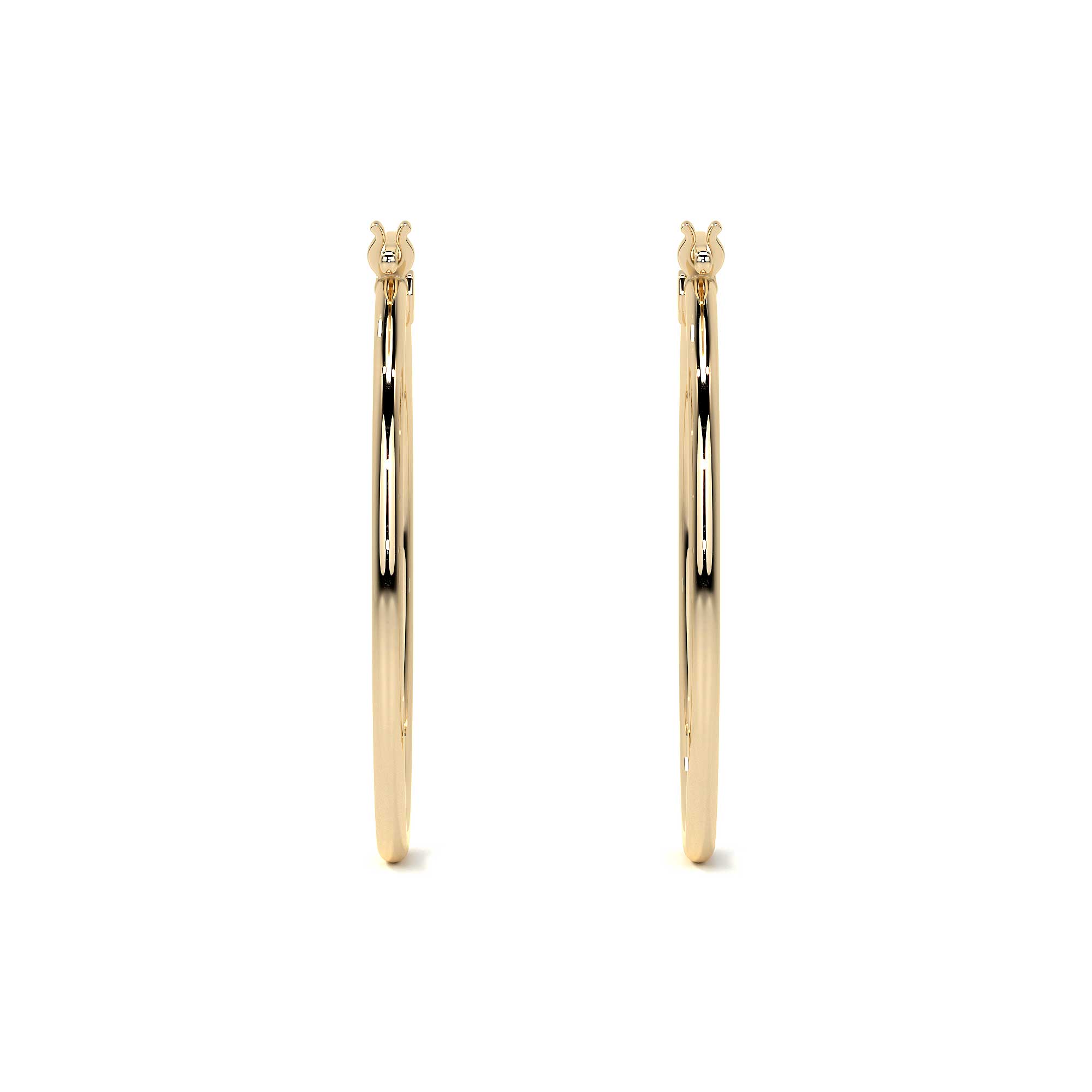 Arete Arracada Para Mujer De Oro Puro De 14k Medida 20mm
