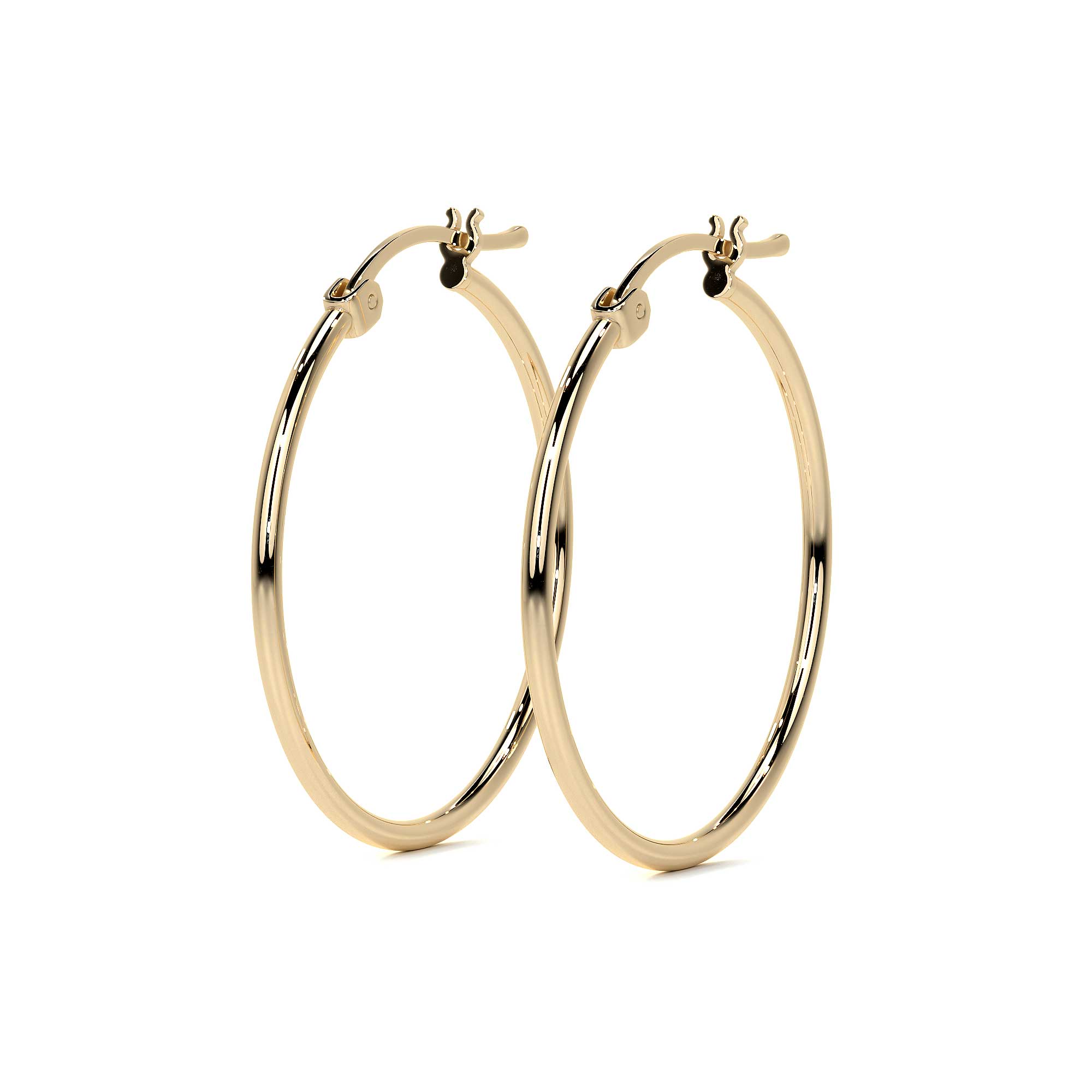 Arete Arracada Para Mujer De Oro Puro De 14k Medida 20mm