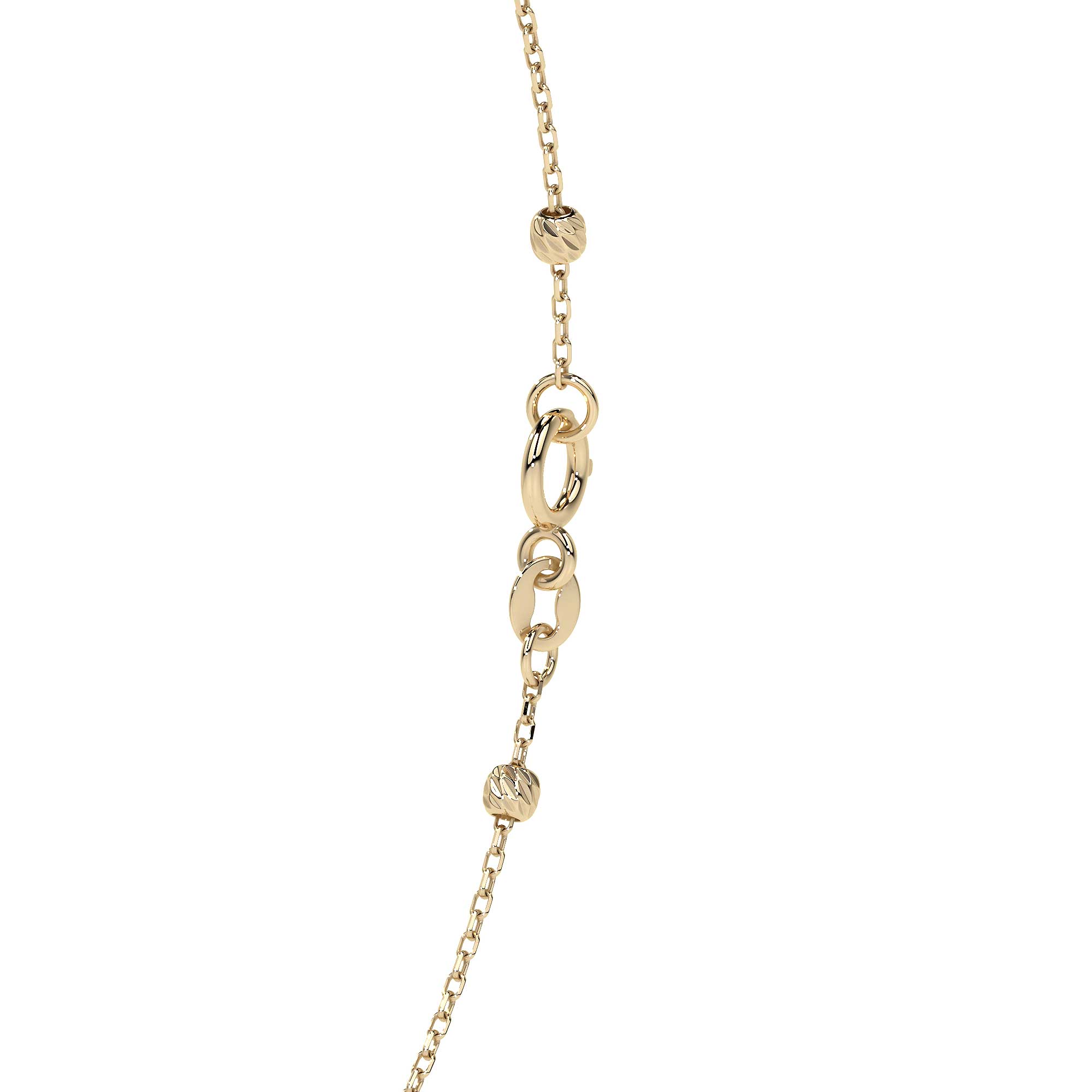 Esclava Viviana De Oro De 14k De 18 Cm Con Bola 2.5mm Color Dorado Diámetro 57   Largo 18 144.8 Cm 45.7 Cm