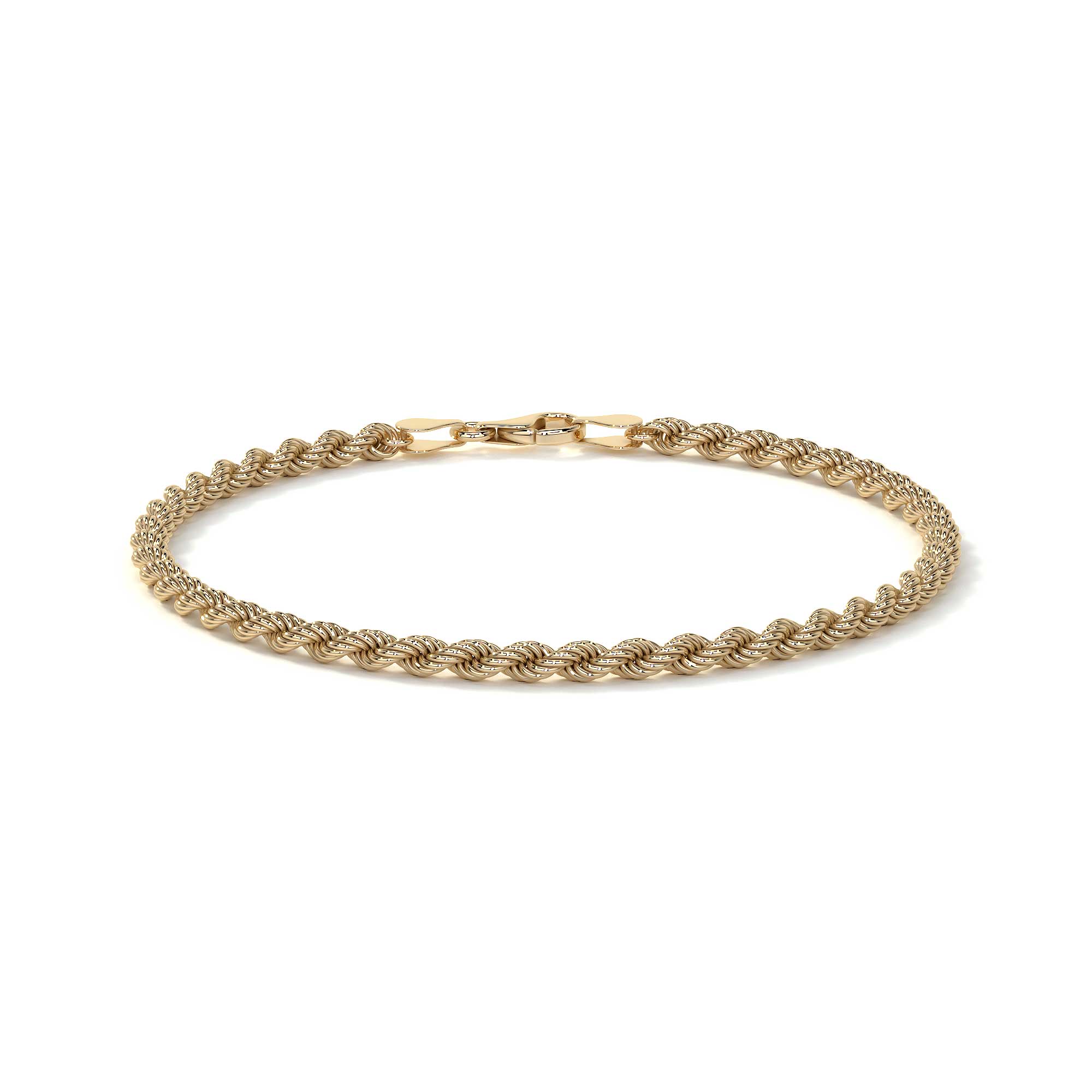 Pulsera de Oro 10K Estilo Torsal Italiano | Brazalete Elegante de Joyería Fina
