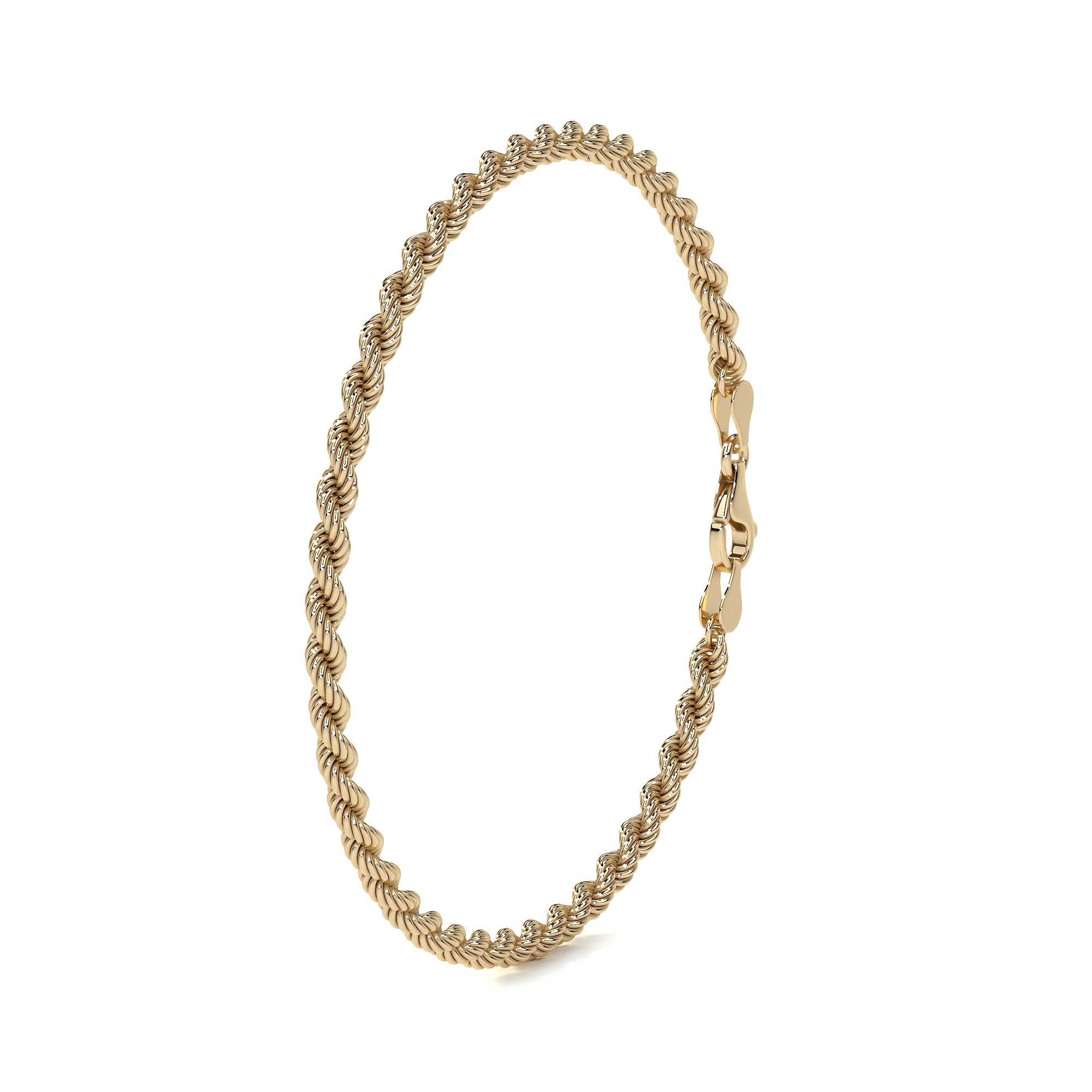 Pulsera de Oro 10K Estilo Torsal Italiano | Brazalete Elegante de Joyería Fina