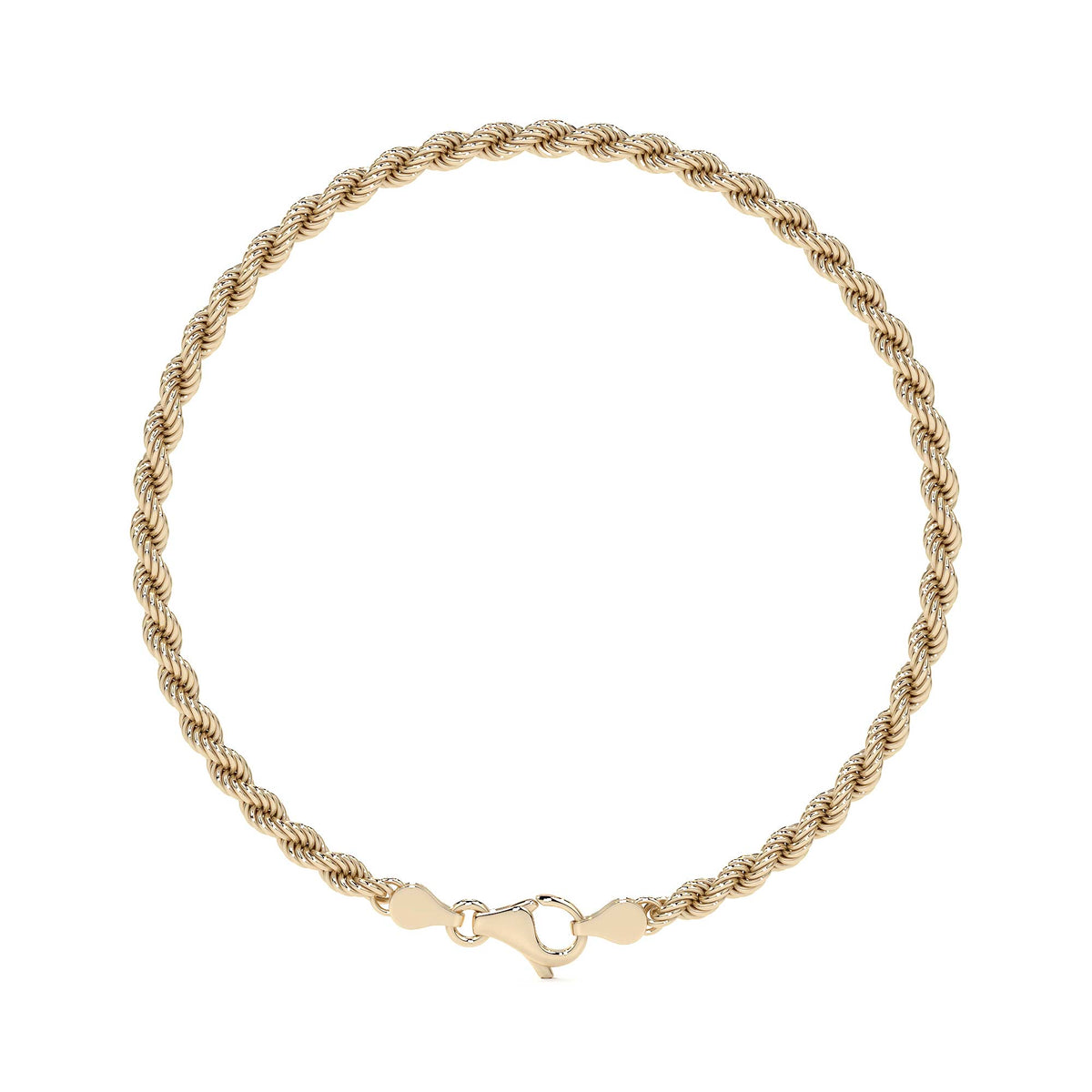 Pulsera De Oro Torsal Para Hombre Con Broche De Perico