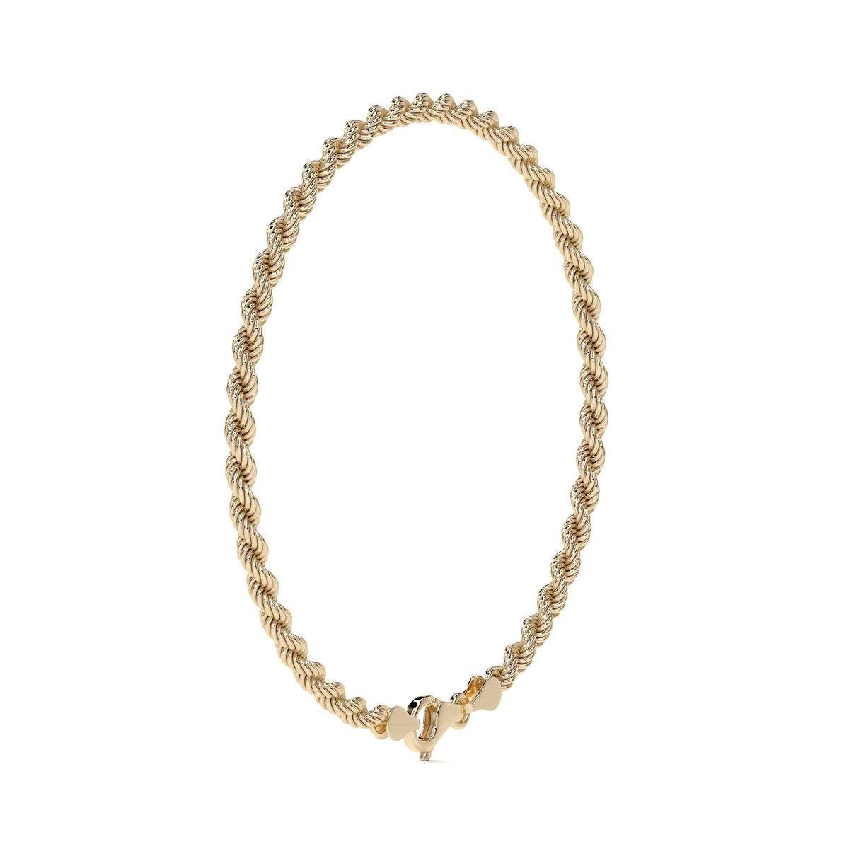 Pulsera De Oro Torsal Para Hombre Con Broche De Perico