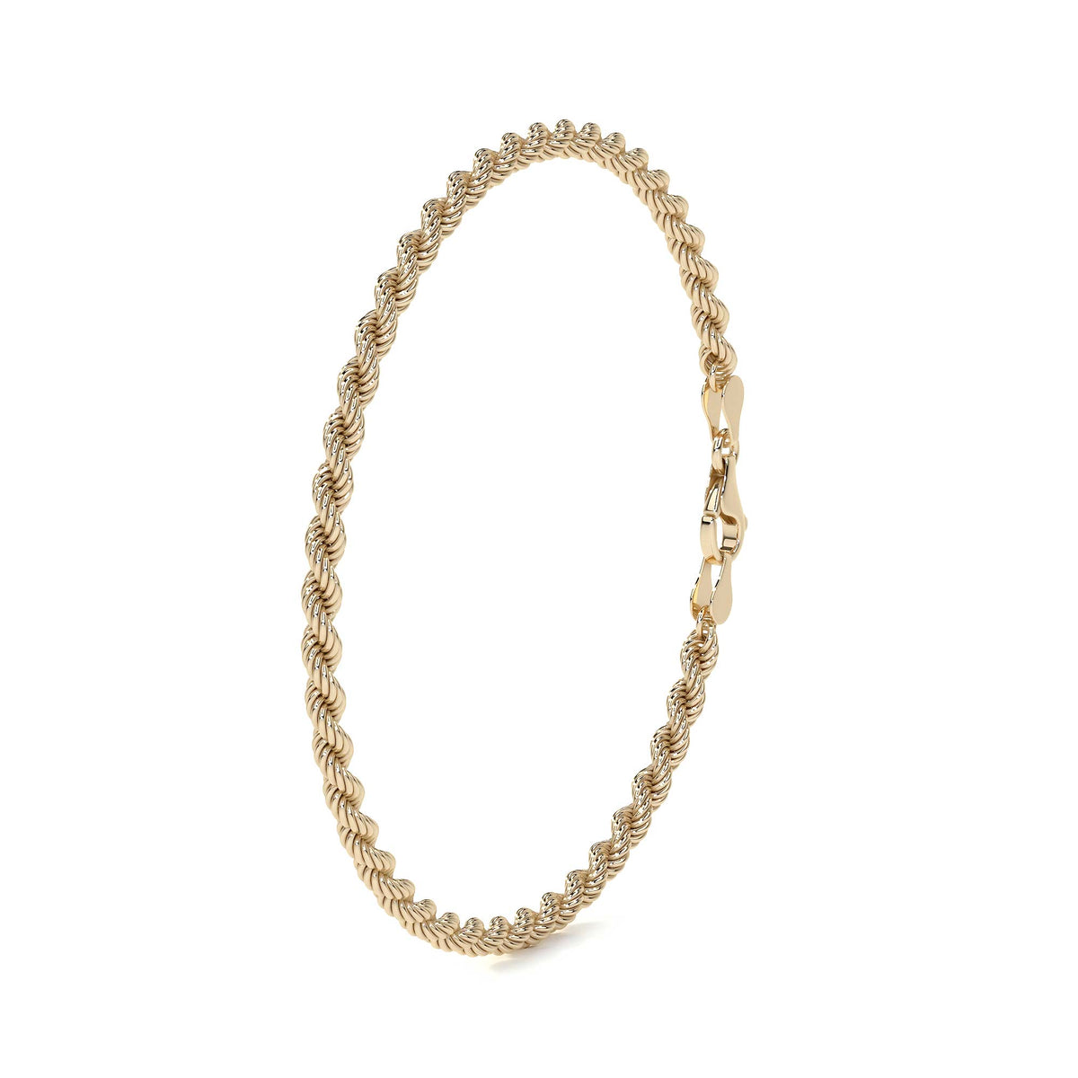 Pulsera De Oro Torsal Para Hombre Con Broche De Perico