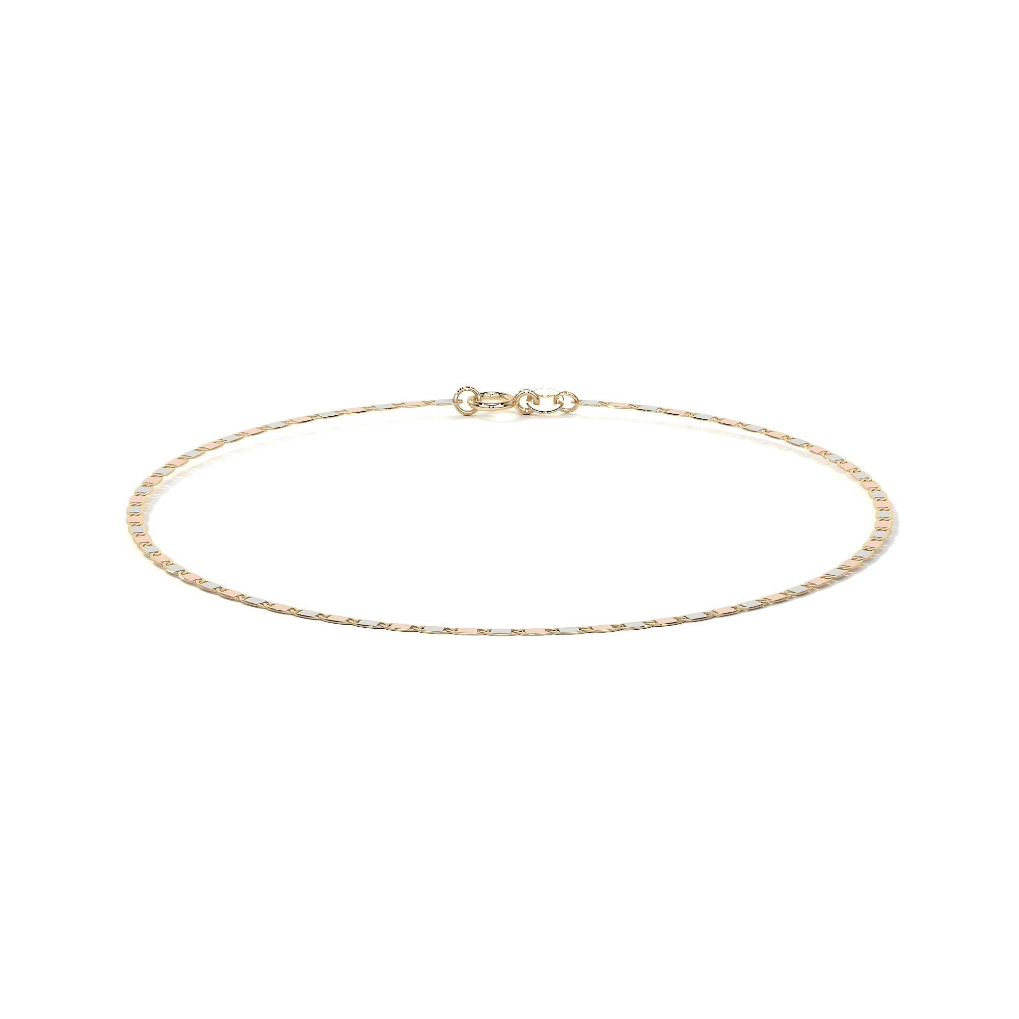 Pulsera Valentino De Oro Italiano 10k, Calibre 1.4mm, 18 Cm