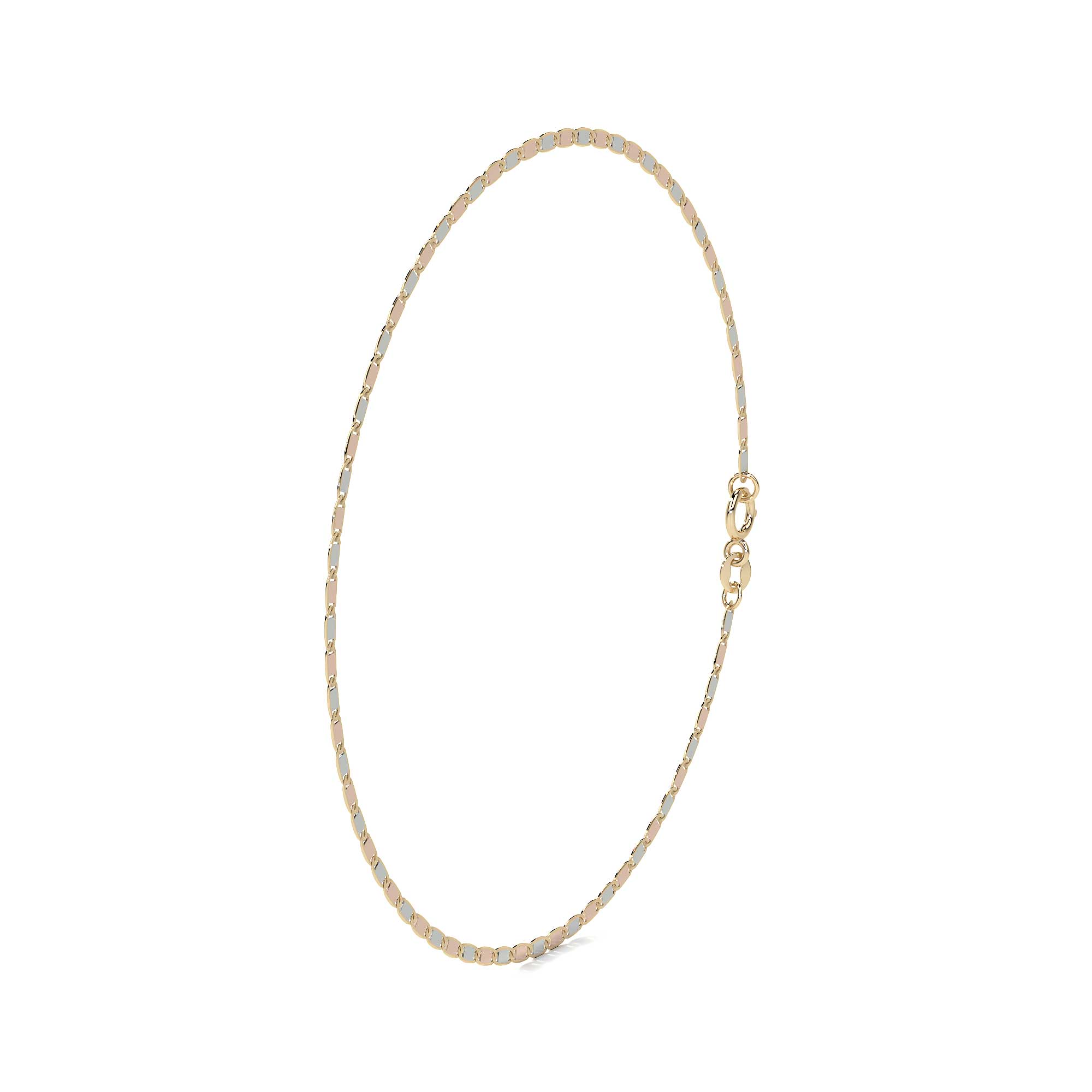 Pulsera Valentino De Oro Italiano 10k, Calibre 1.4mm, 18 Cm