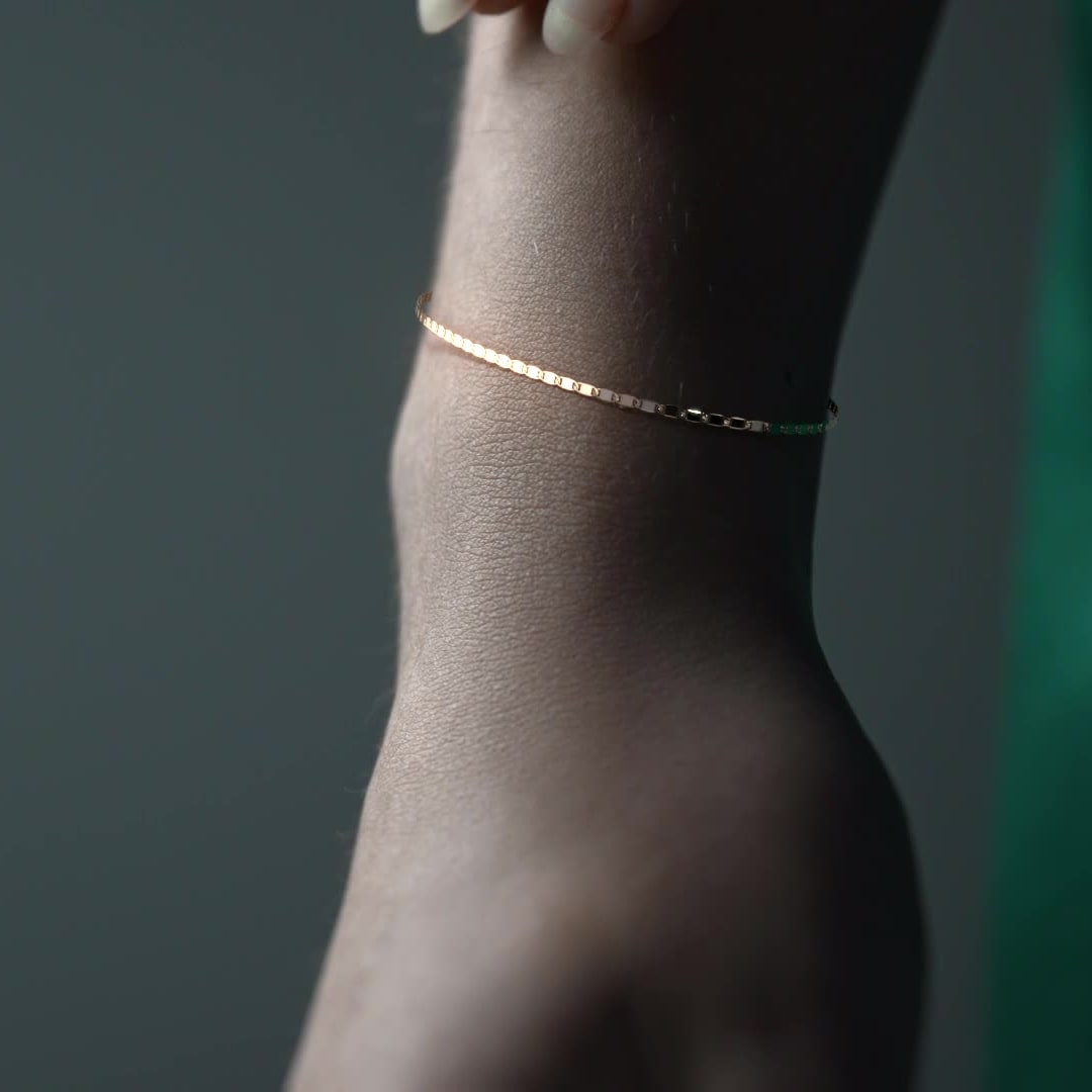 Pulsera Valentino De Oro Italiano 10k, Calibre 1.4mm, 18 Cm