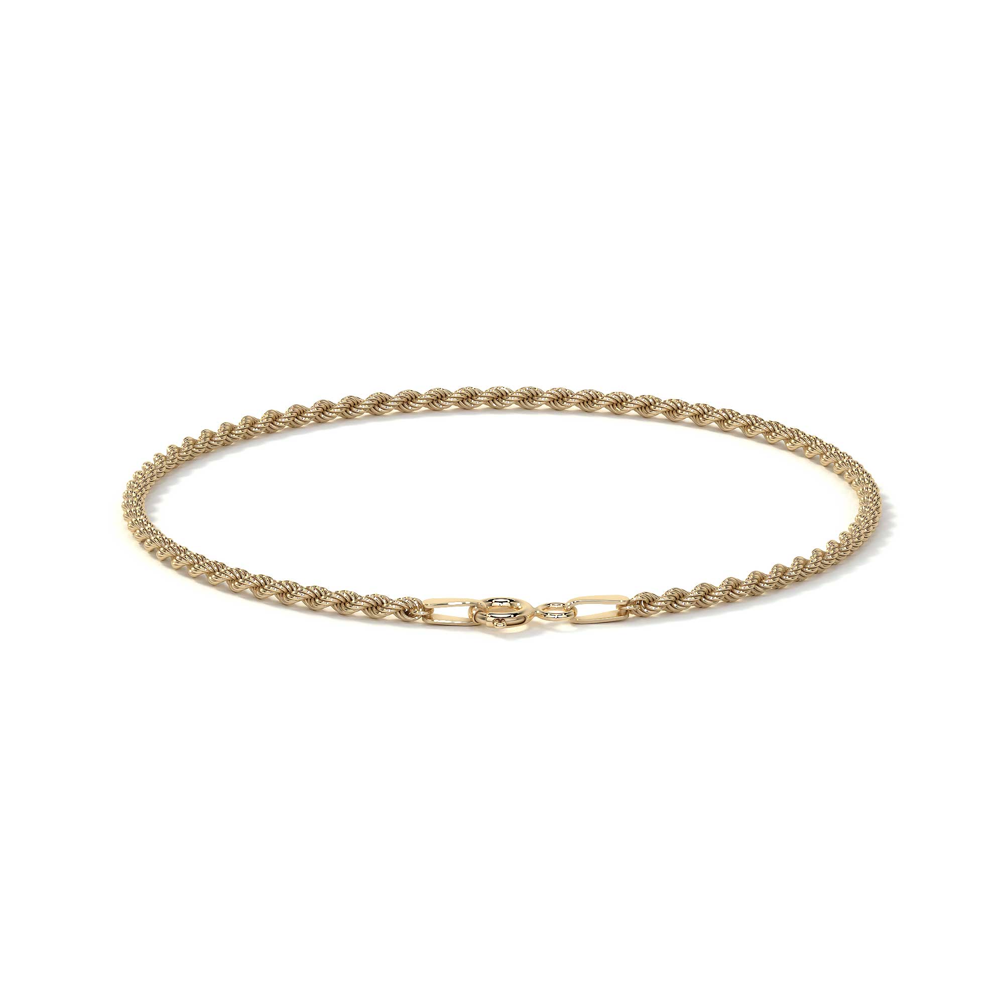 Pulsera De Oro 10k Torsal De 18.5 Cm Calibre 1.9 Mm Dorado