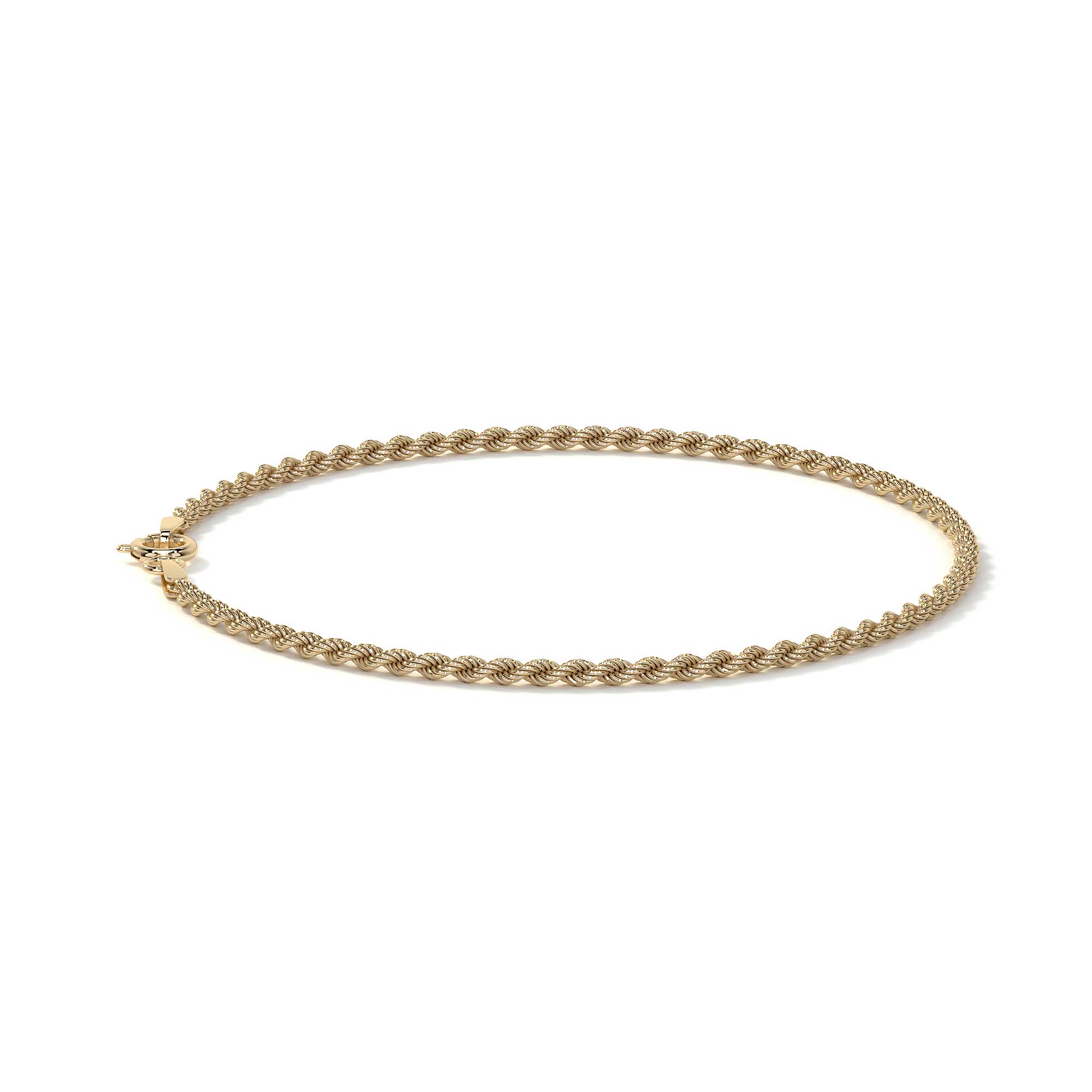 Pulsera De Oro 10k Torsal De 18.5 Cm Calibre 1.9 Mm Dorado