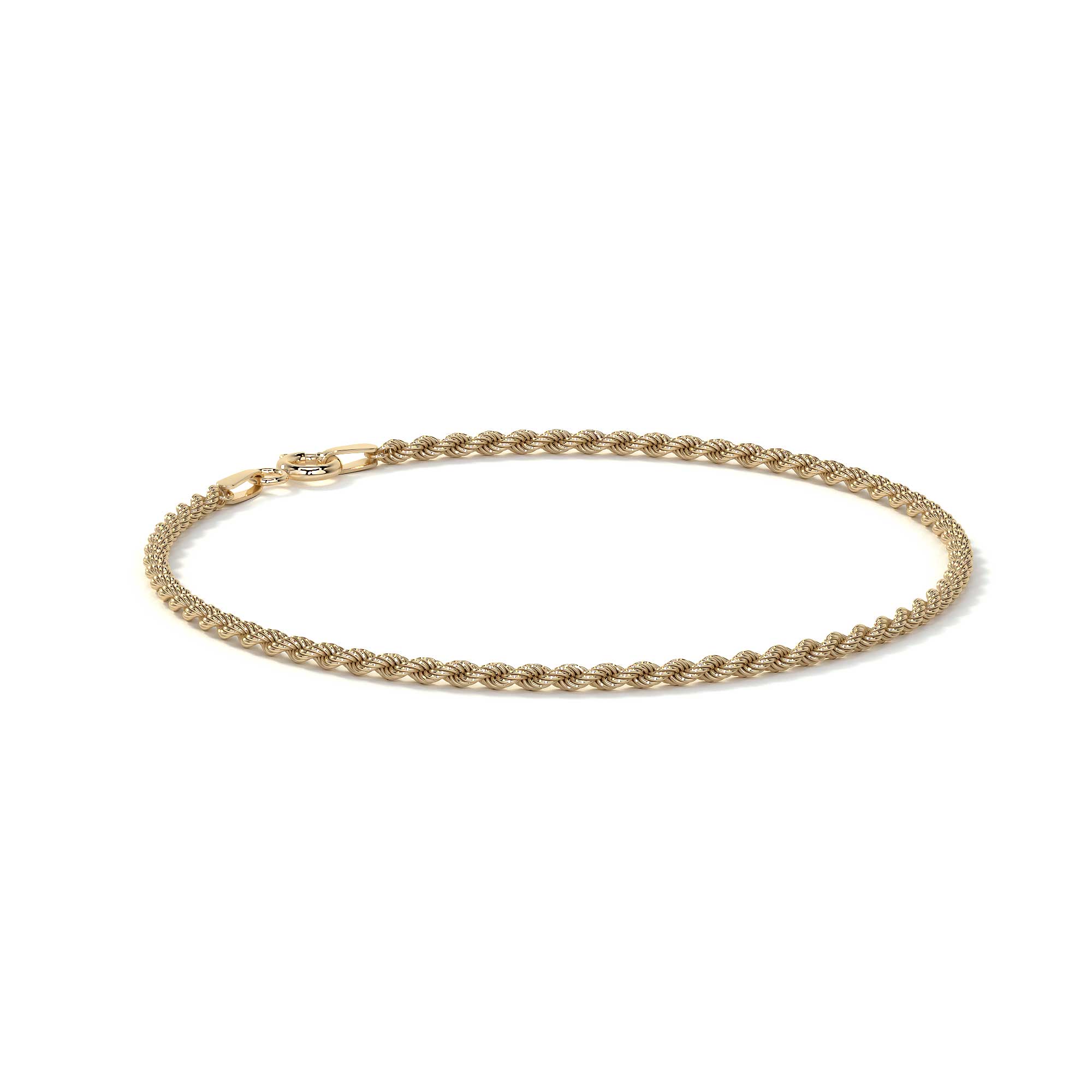 Pulsera De Oro 10k Torsal De 18.5 Cm Calibre 1.9 Mm Dorado