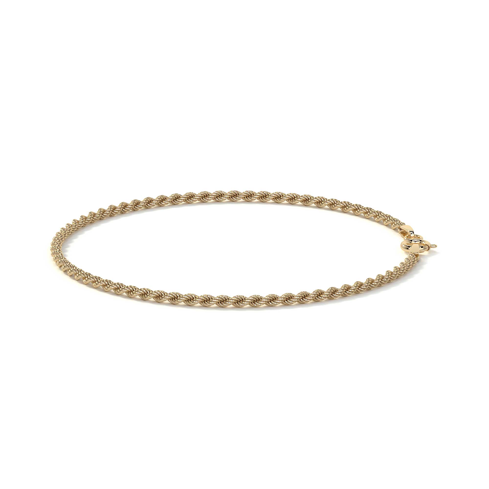 Pulsera De Oro 10k Torsal De 18.5 Cm Calibre 1.9 Mm Dorado