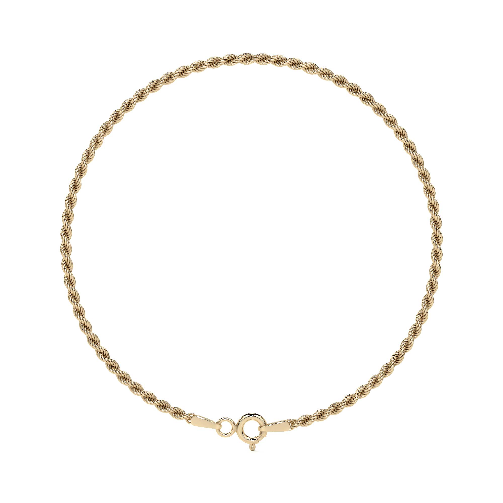 Pulsera De Oro 10k Torsal De 18.5 Cm Calibre 1.9 Mm Dorado