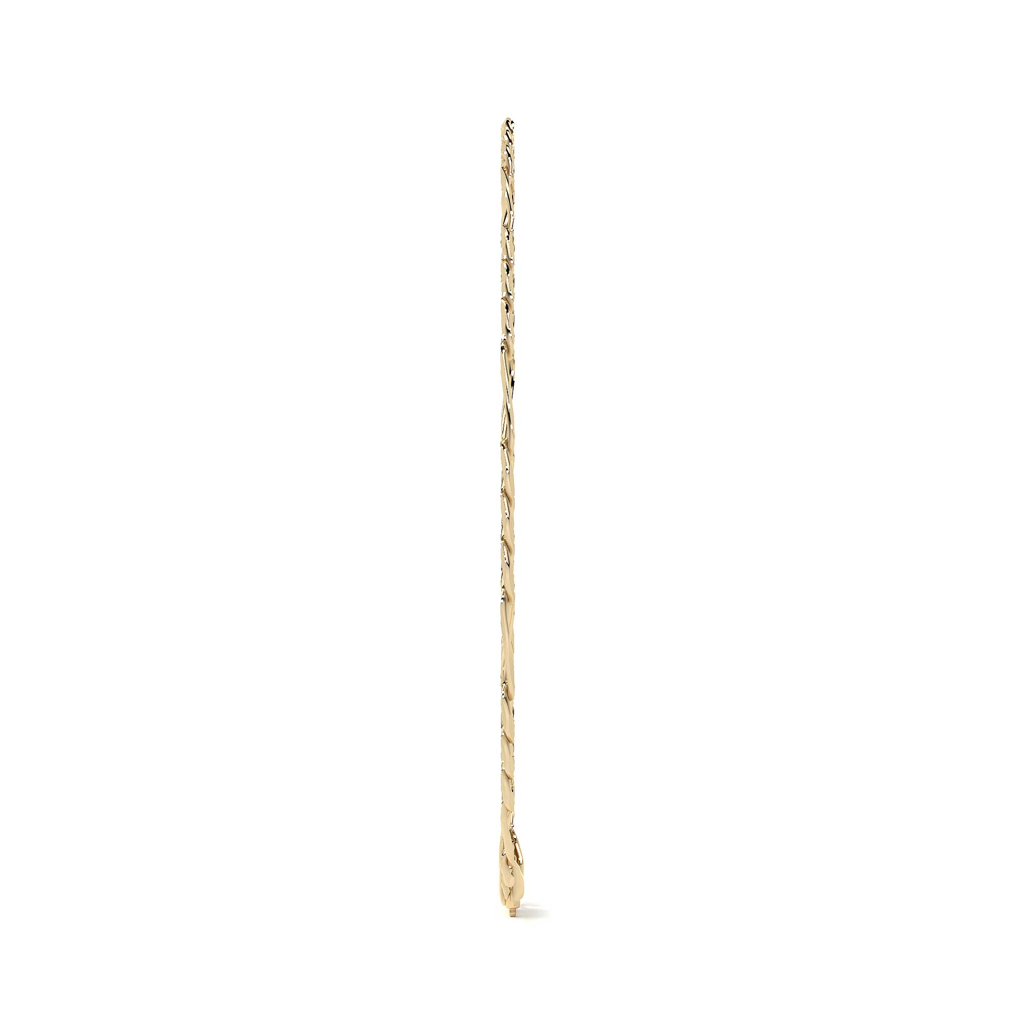 Cadena Italiana Figaro Solida De 10 Quilates 3.5mm, 45 Cm Dorado