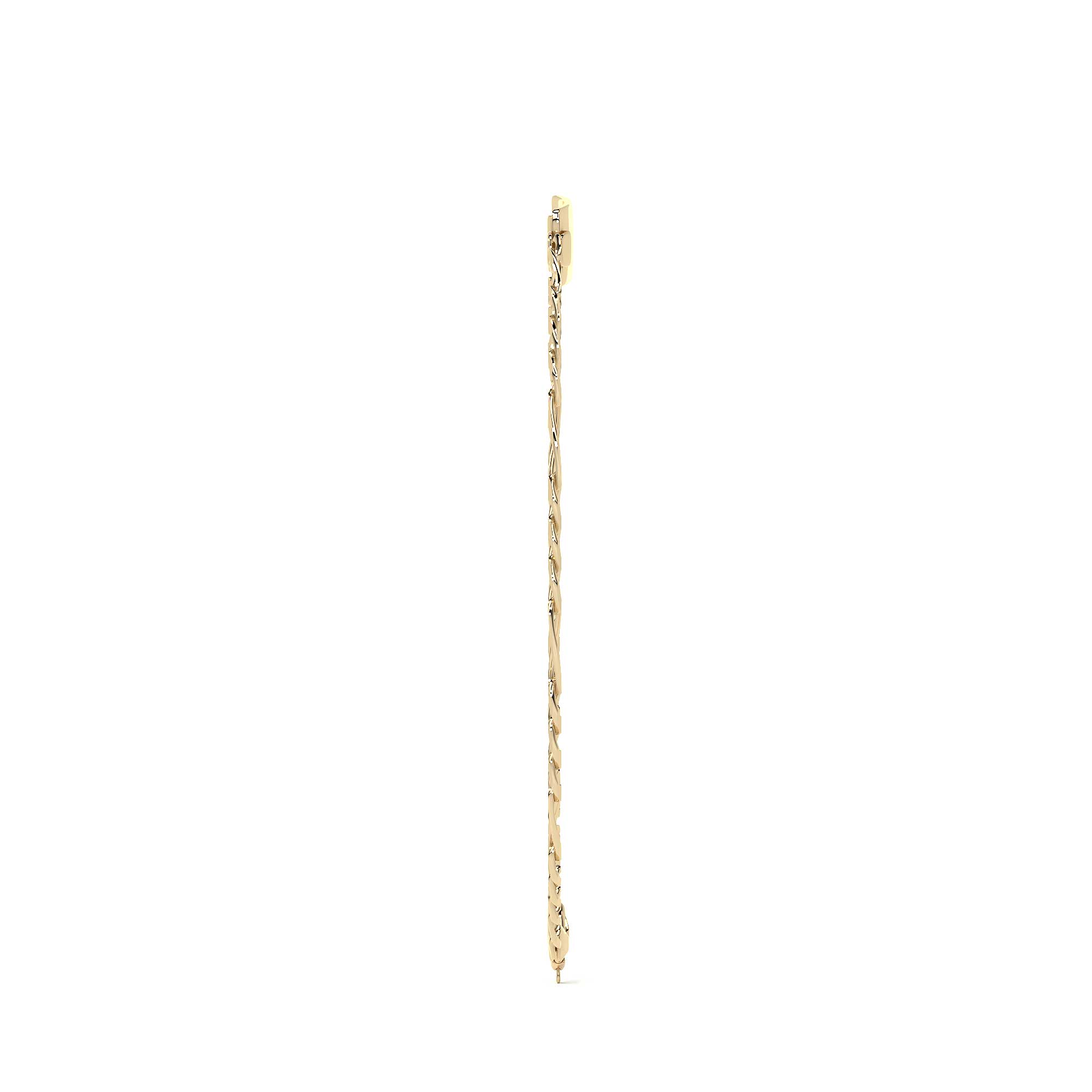 Pulsera Esclava Italiana Figaro Oro 14k Filk 2.6mm 16cm Amarillo 5 Cm 40.6 Cm