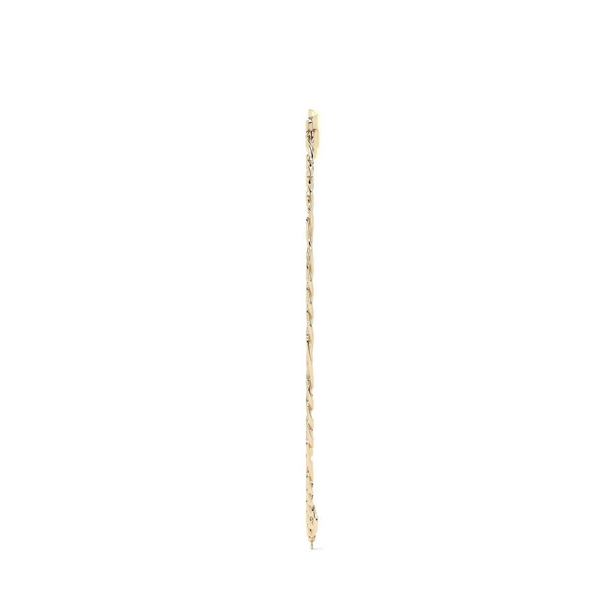 Esclava Italiana Figaro 3x1 De 10 Quilates 2.7mm, 18cm Color Dorado Diámetro 6   Largo 18 Cm 15.2 Cm