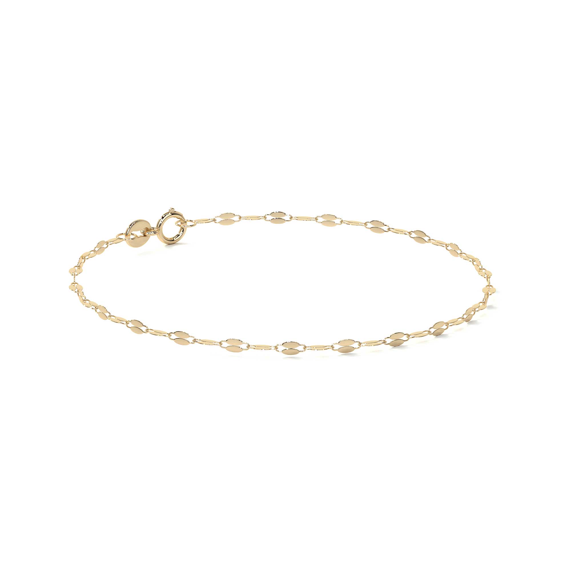 Esclava de Oro 10K Estilo Fígaro Serpentina Italiano | Pulsera Delicada de Joyería Fina