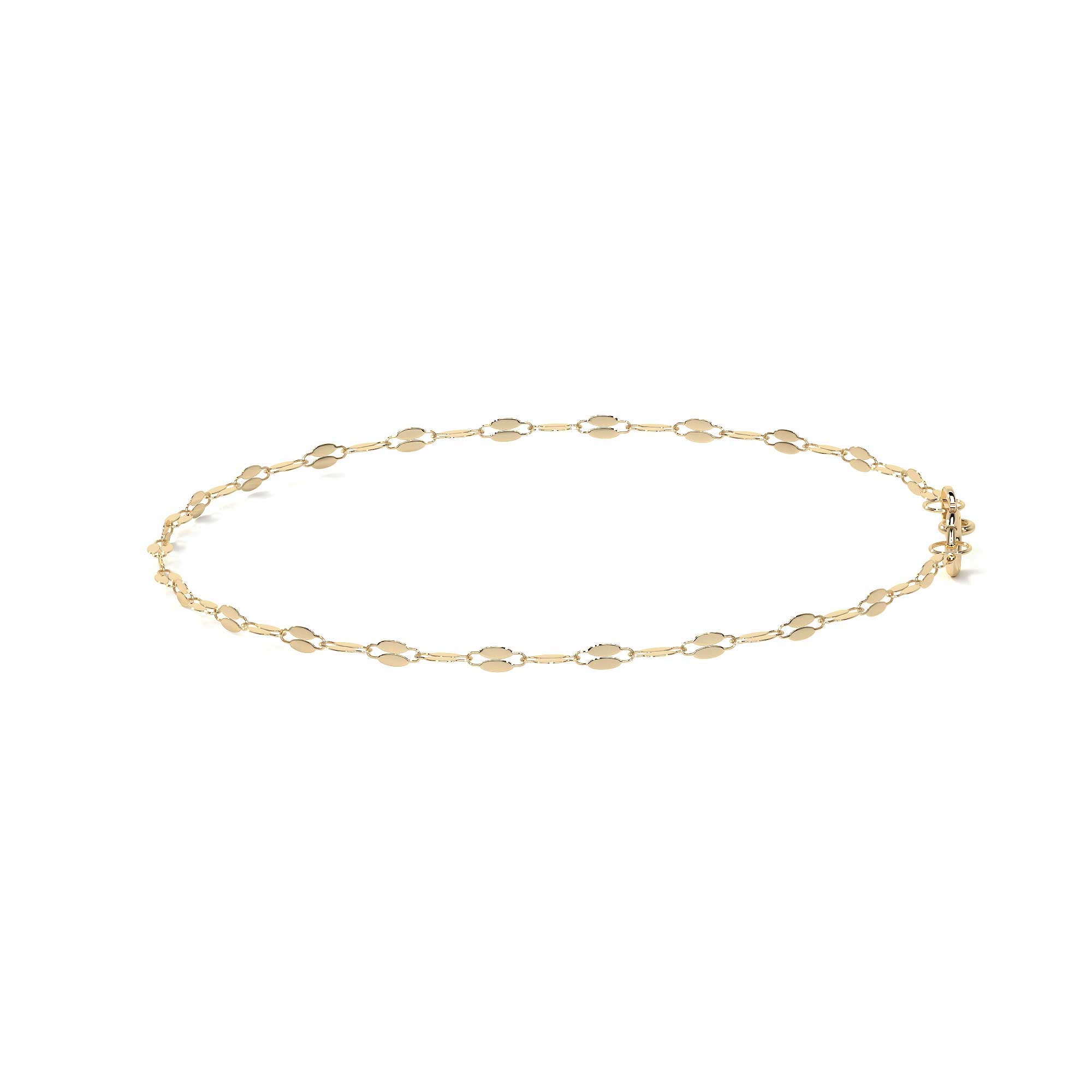 Esclava de Oro 10K Estilo Fígaro Serpentina Italiano | Pulsera Delicada de Joyería Fina