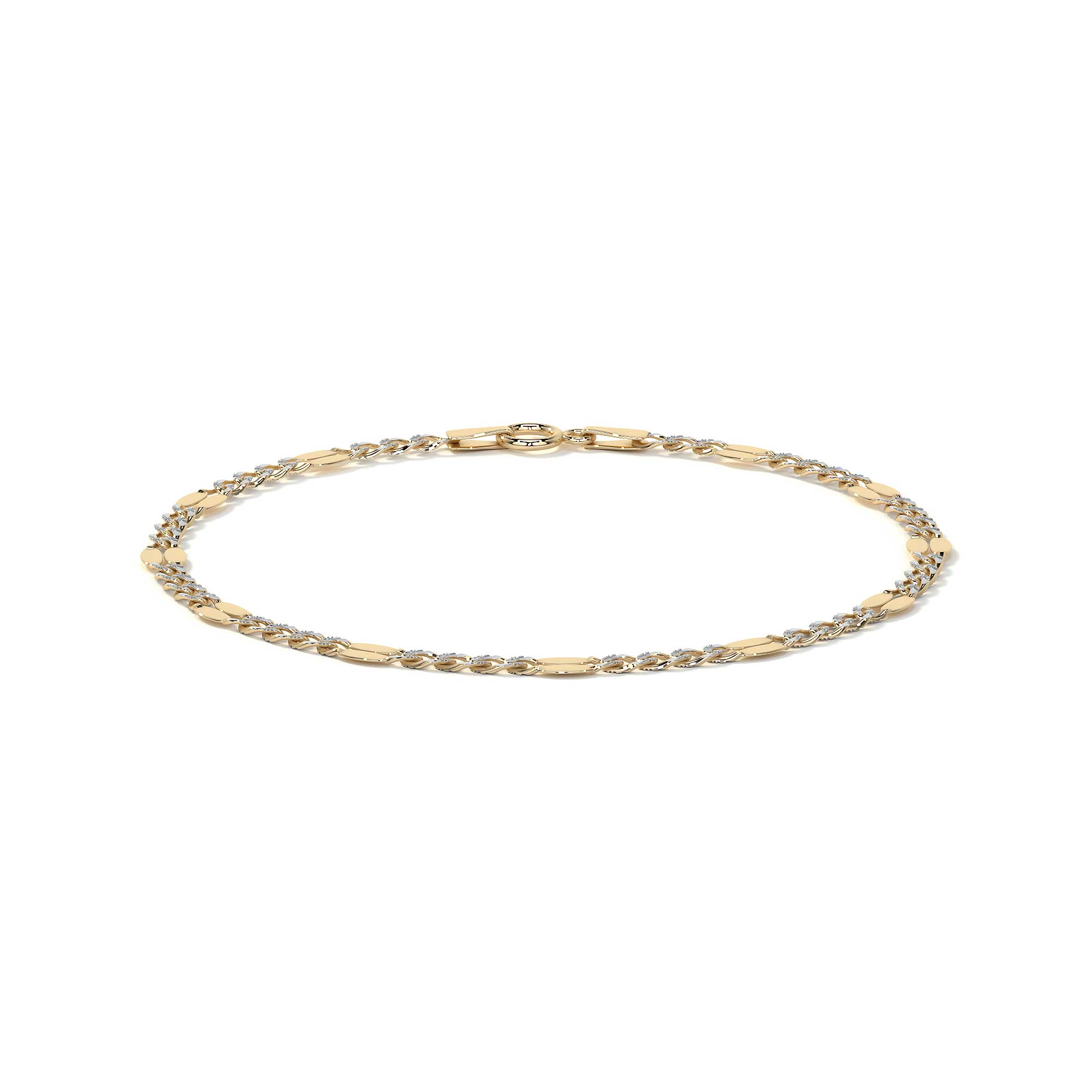 Pulsera Serpentina 3x1 Diamantada Oro 10k