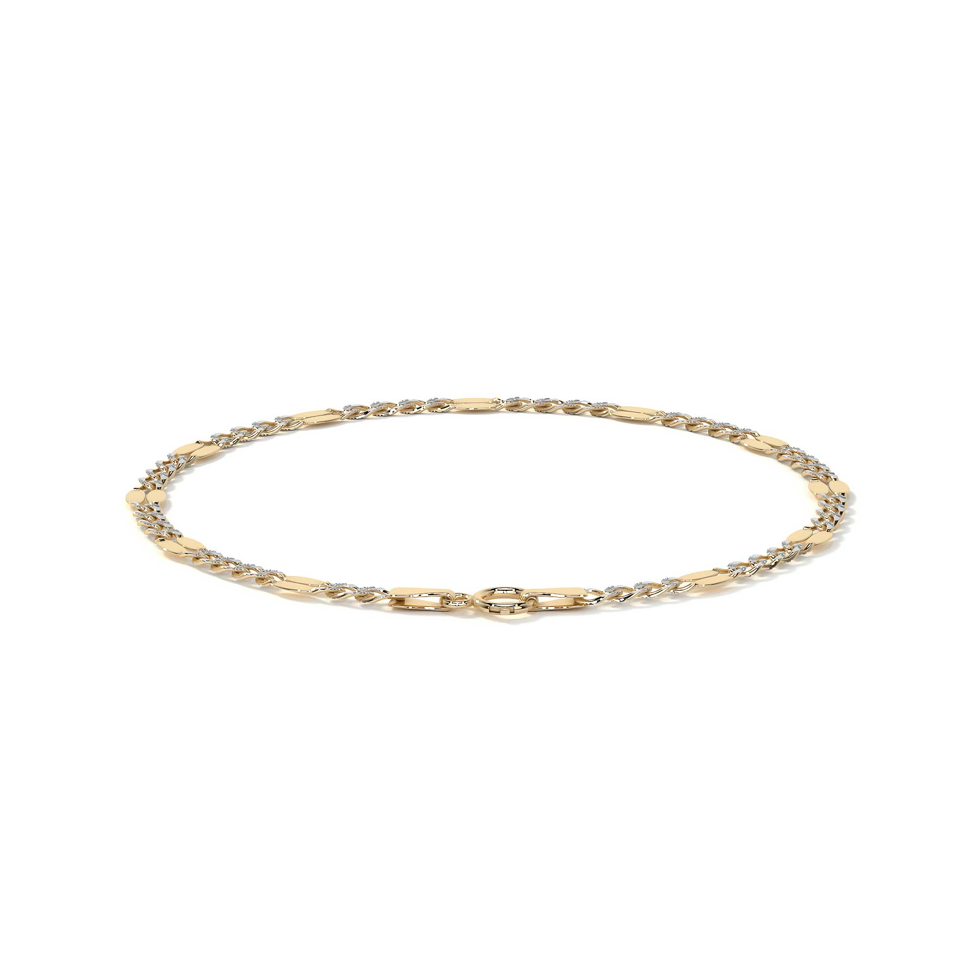 Pulsera Serpentina 3x1 Diamantada Oro 10k