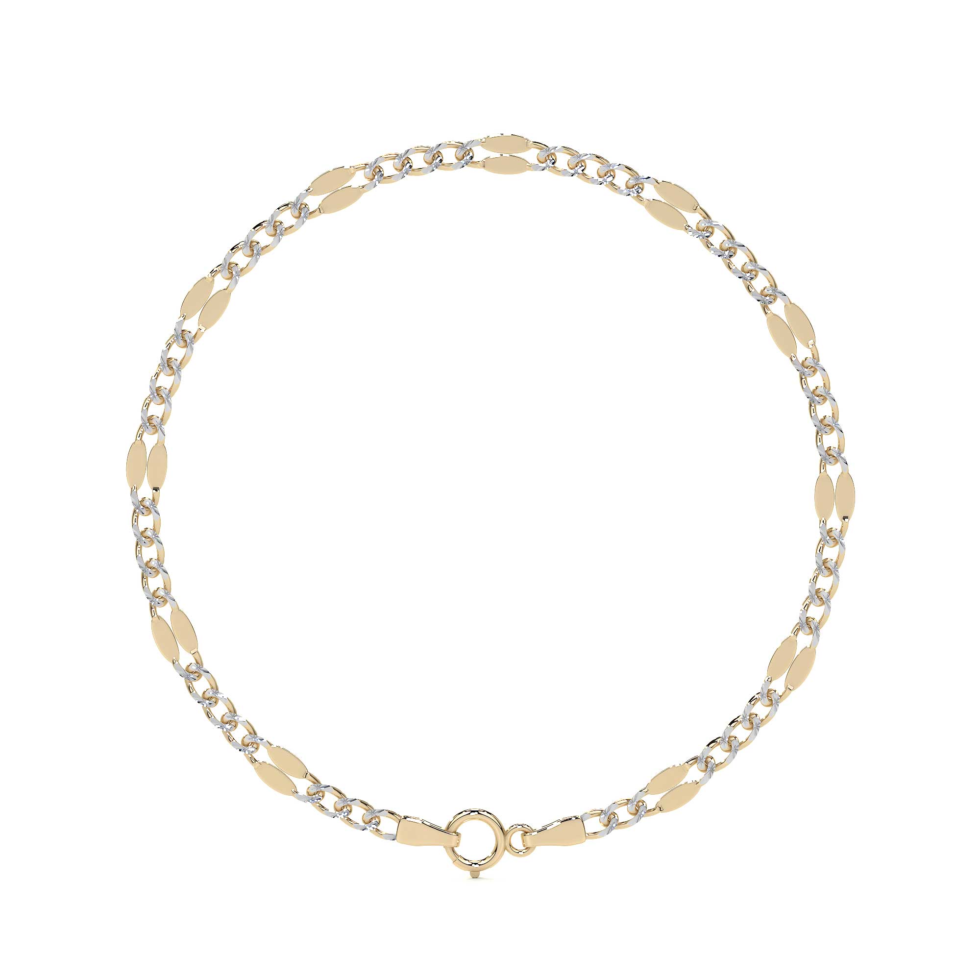 Pulsera Serpentina 3x1 Diamantada Oro 10k