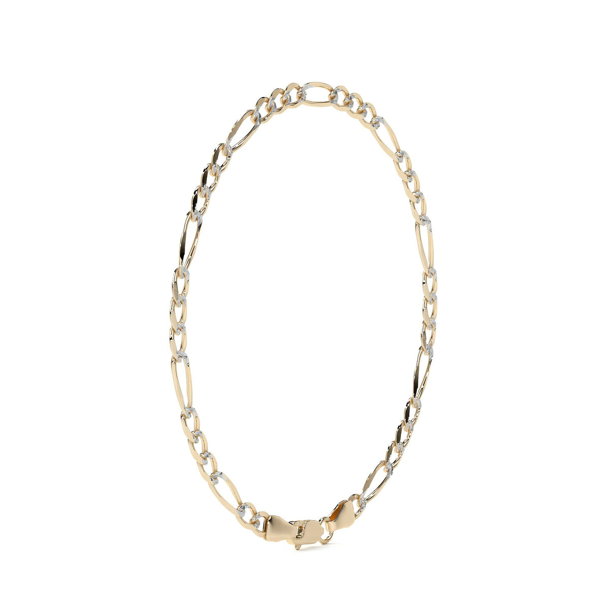Pulsera De Oro 10k Estilo Figaro Italiano