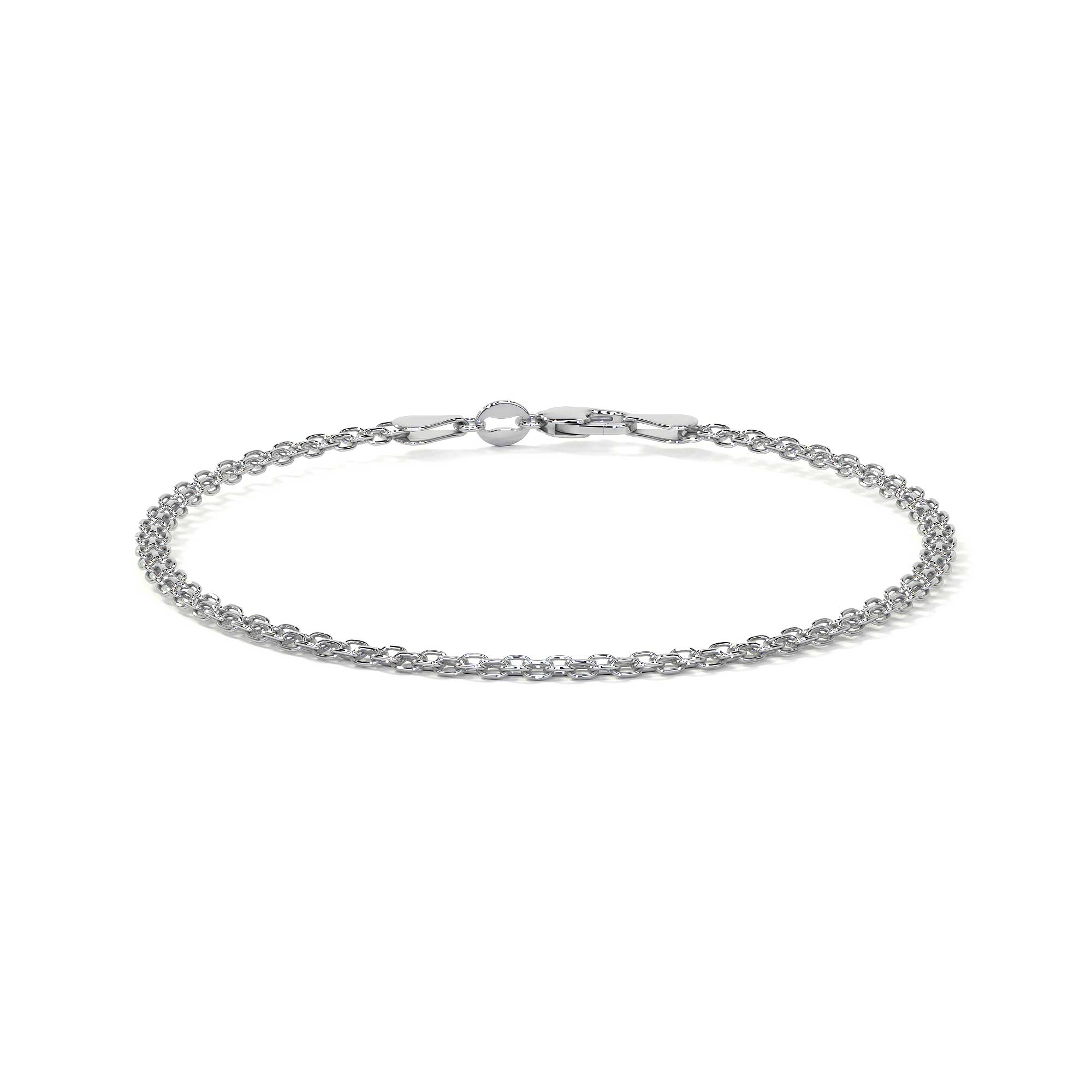 Pulsera Bizmark De Plata 925 Mujer 18 Cm 2.2 G Elegante Plateado 6 Cm 18 Cm