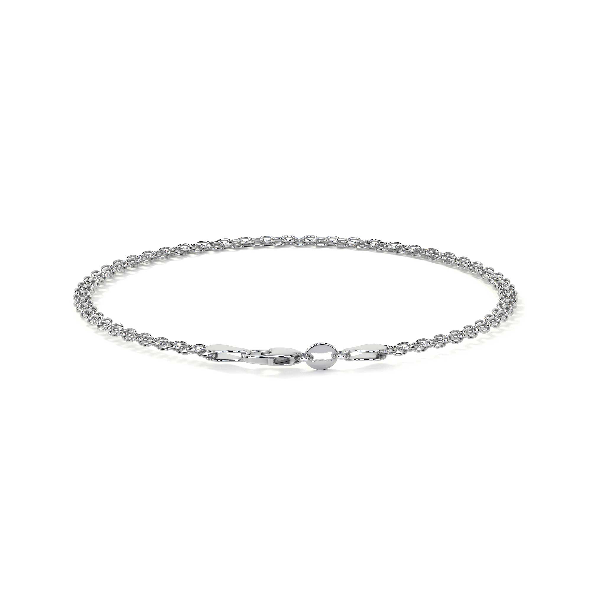 Pulsera Bizmark De Plata 925 Mujer 18 Cm 2.2 G Elegante Plateado 6 Cm 18 Cm