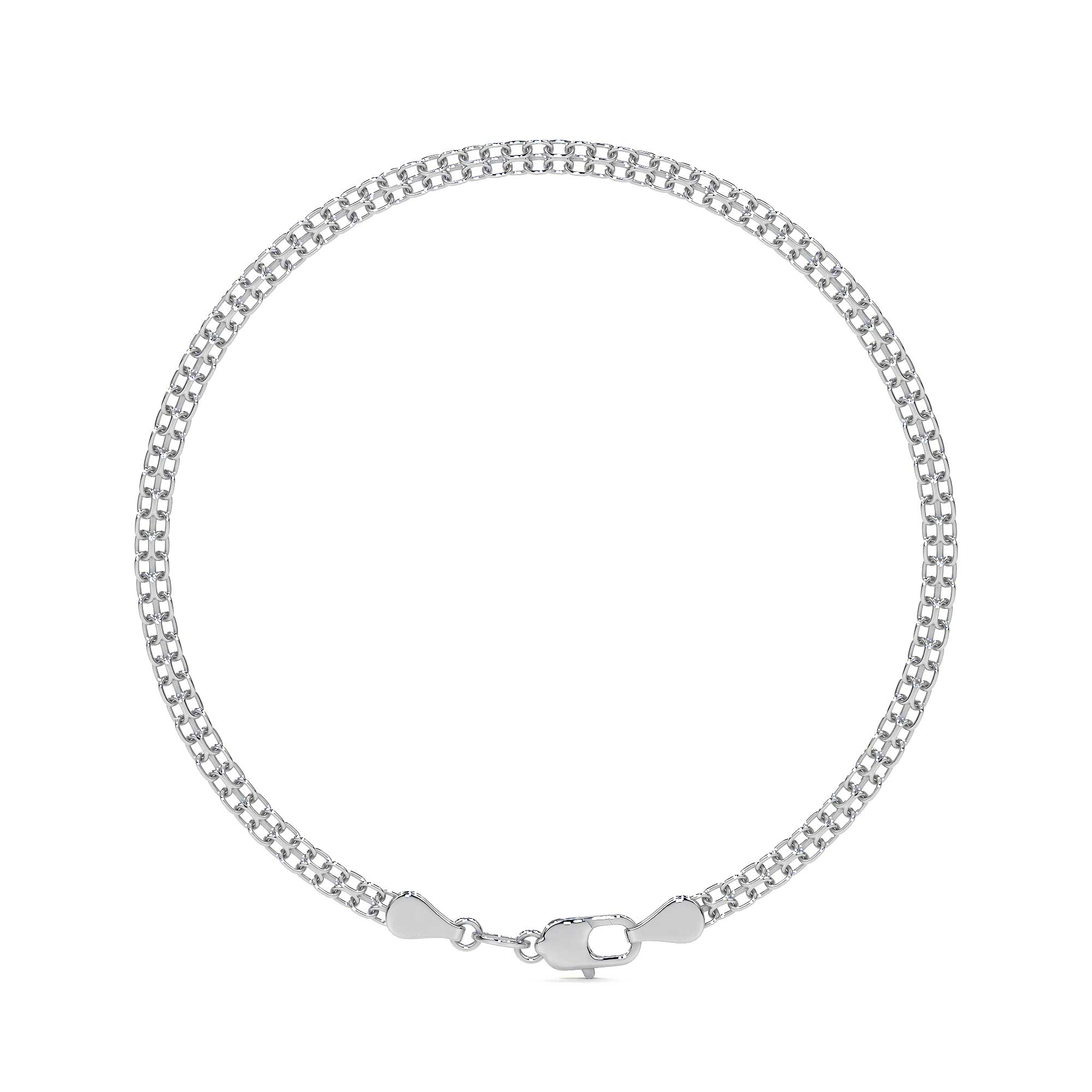 Pulsera Bizmark De Plata 925 Mujer 18 Cm 2.2 G Elegante Plateado 6 Cm 18 Cm