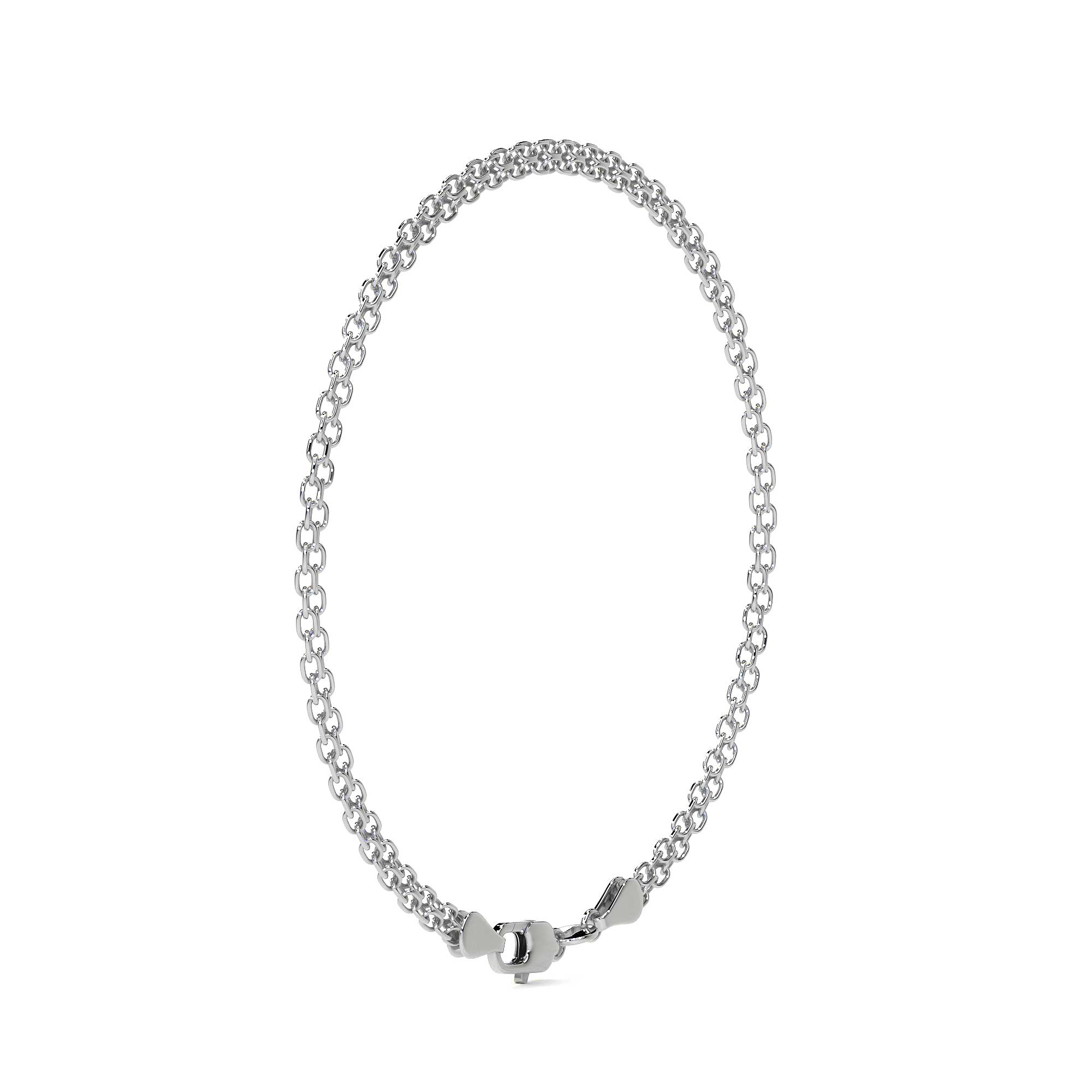 Pulsera Bizmark De Plata 925 Mujer 18 Cm 2.2 G Elegante Plateado 6 Cm 18 Cm