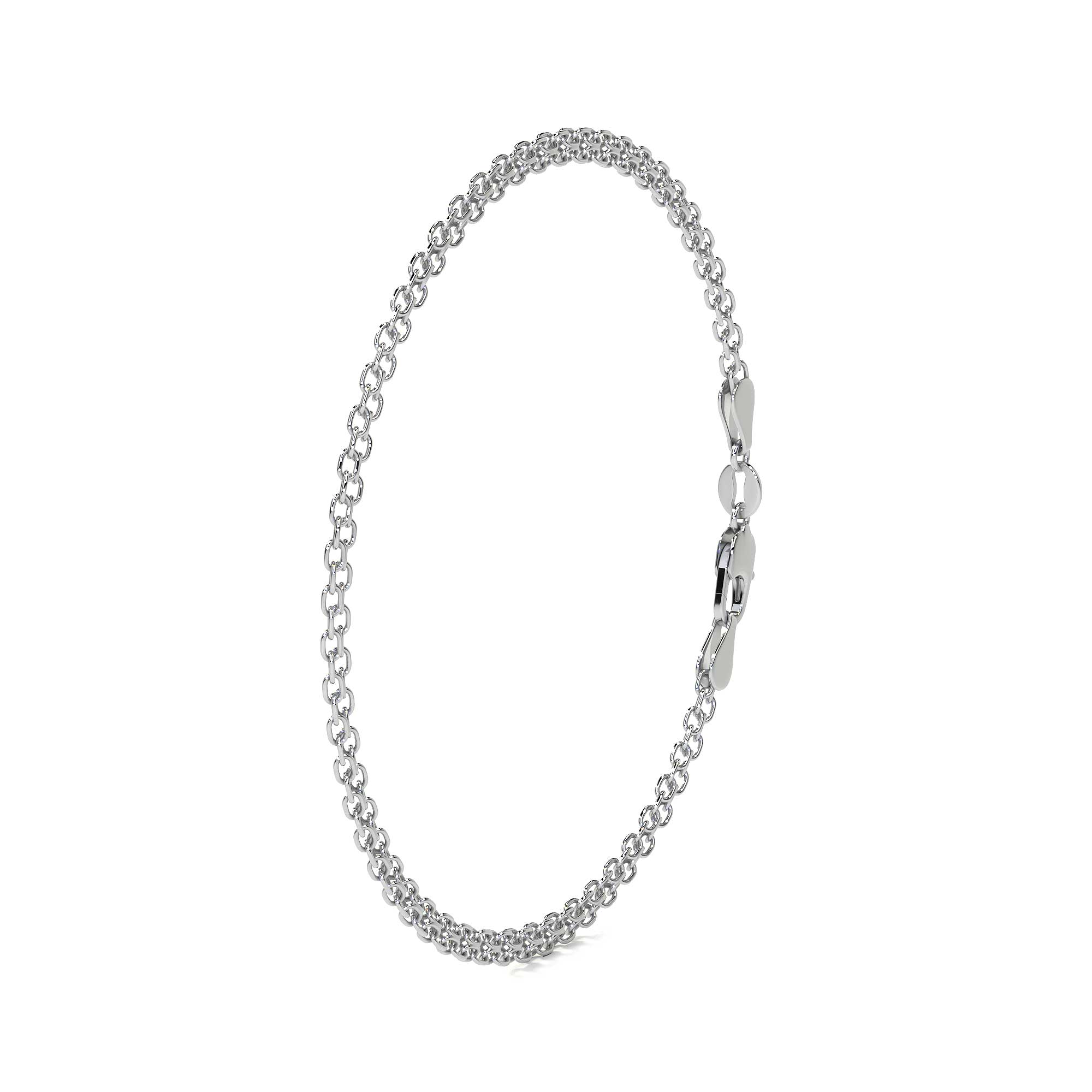 Pulsera Bizmark De Plata 925 Mujer 18 Cm 2.2 G Elegante Plateado 6 Cm 18 Cm