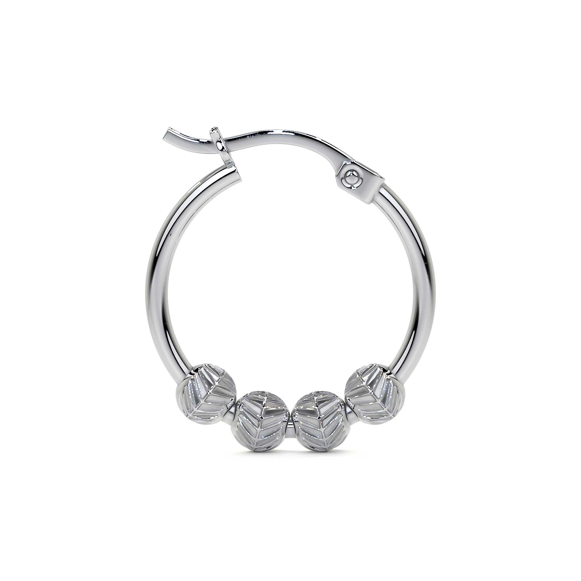 Arete De Plata Ley 925 Para Mujer Con Bola Diamantada