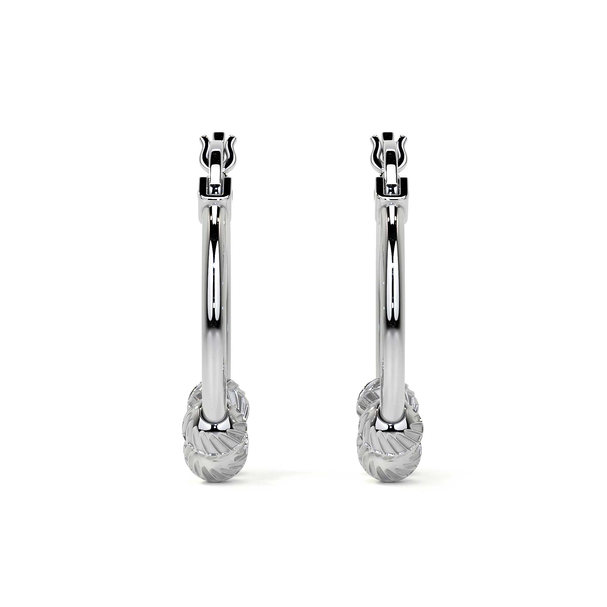 Arete De Plata Ley 925 Para Mujer Con Bola Diamantada