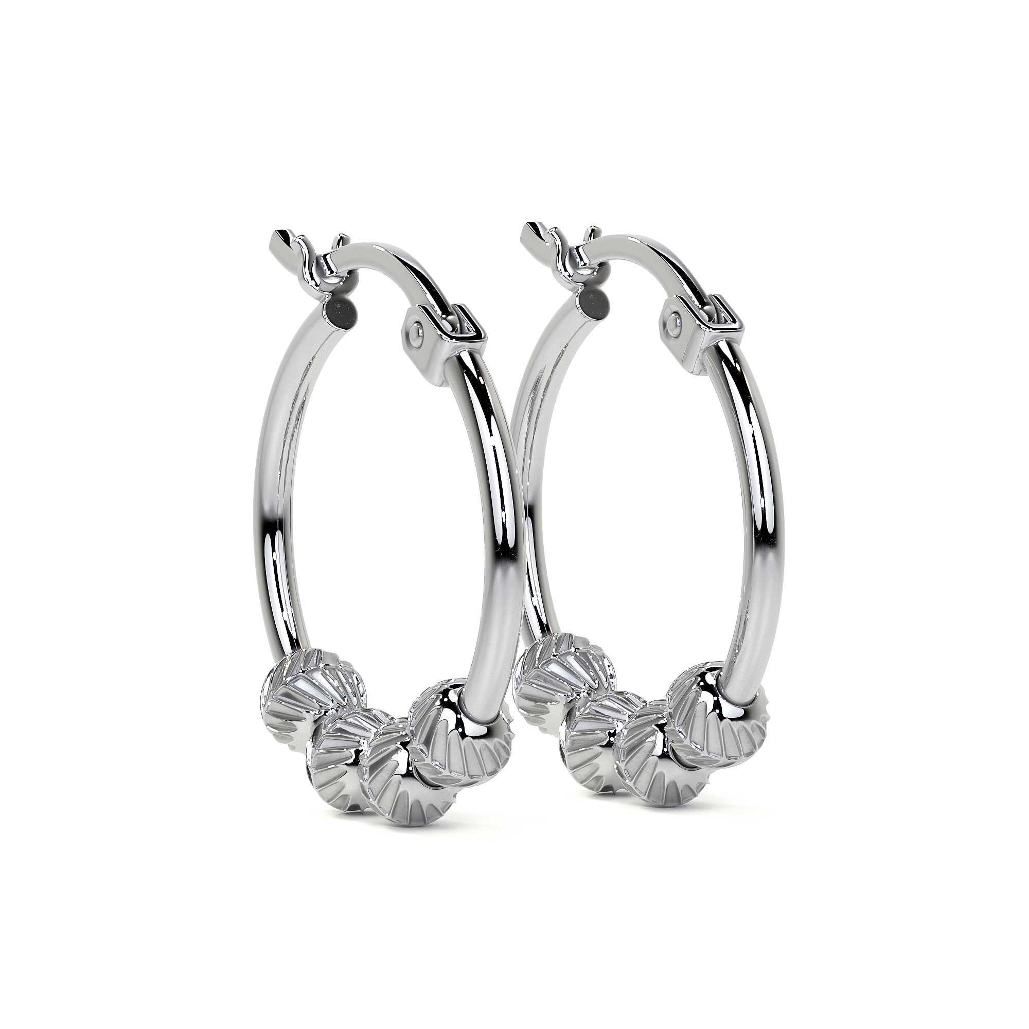 Arete De Plata Ley 925 Para Mujer Con Bola Diamantada