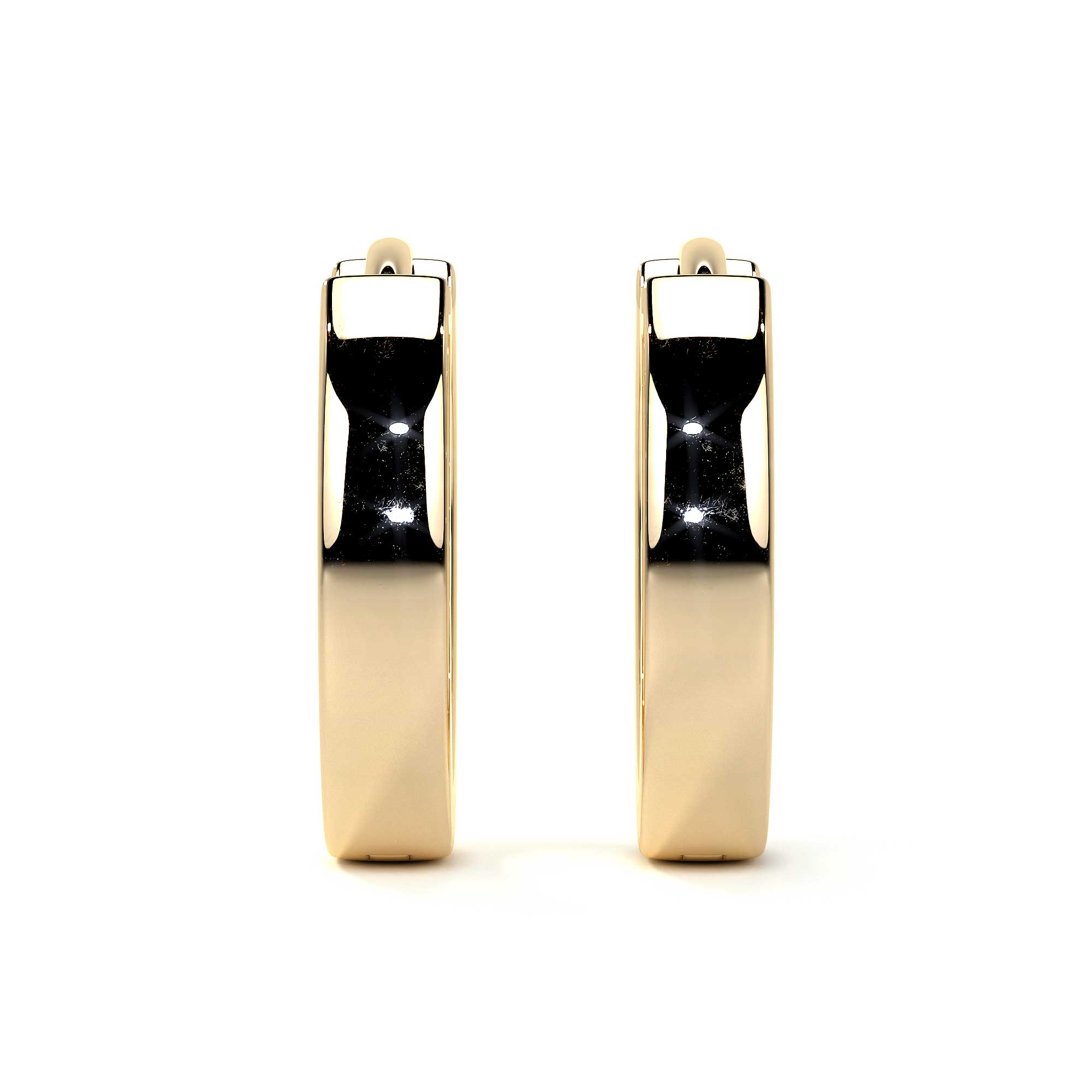Aretes Huggies Oro 10k Con Zirconia