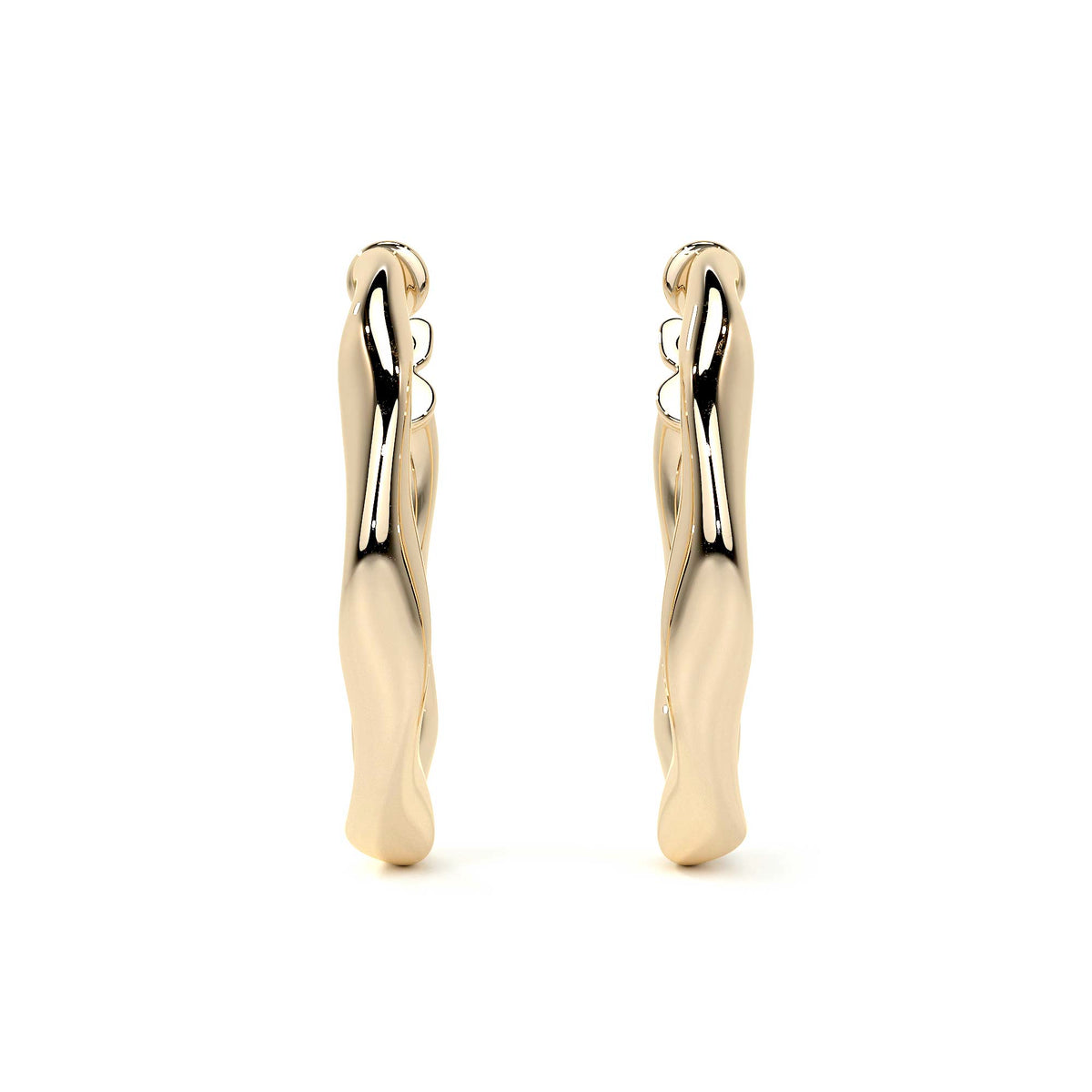 Arracada De Oro Italiana De 14k Torsida