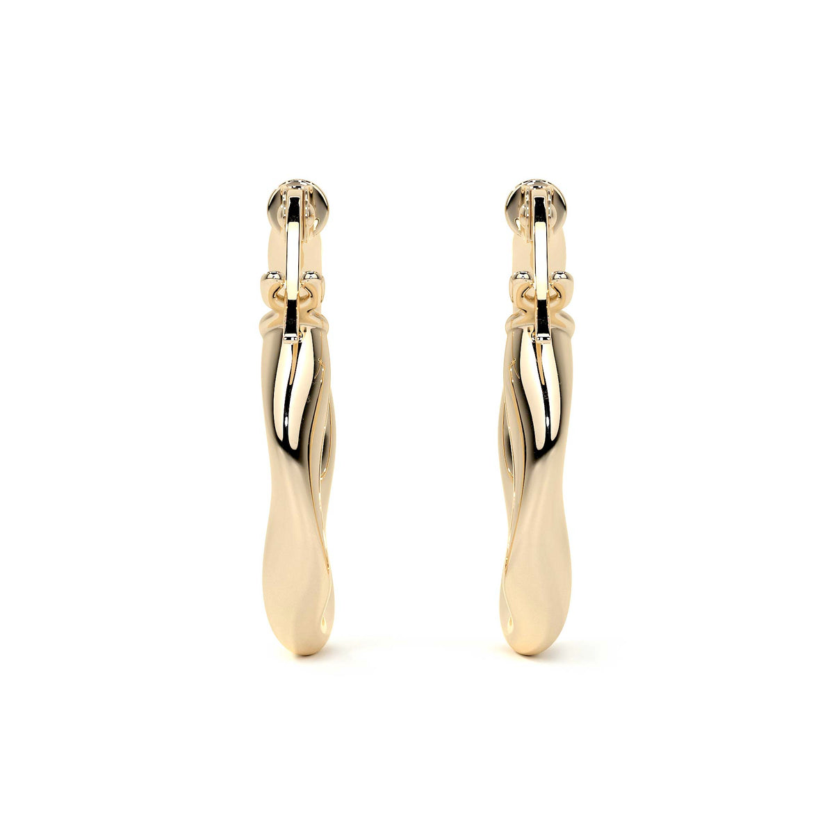 Arracada De Oro Italiana De 14k Torsida