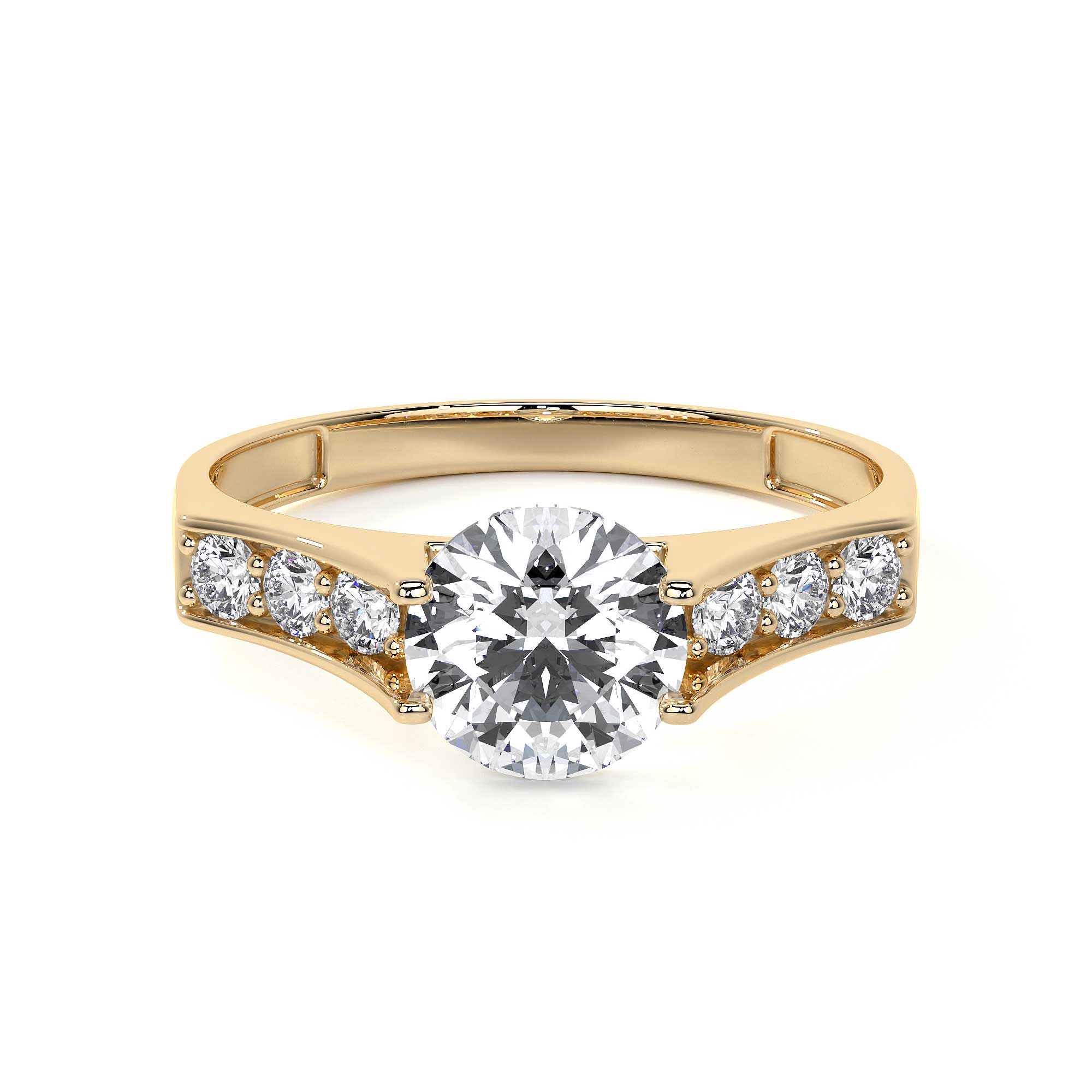 Anillo De Compromiso De Oro 10k Con Piedras Zirconia