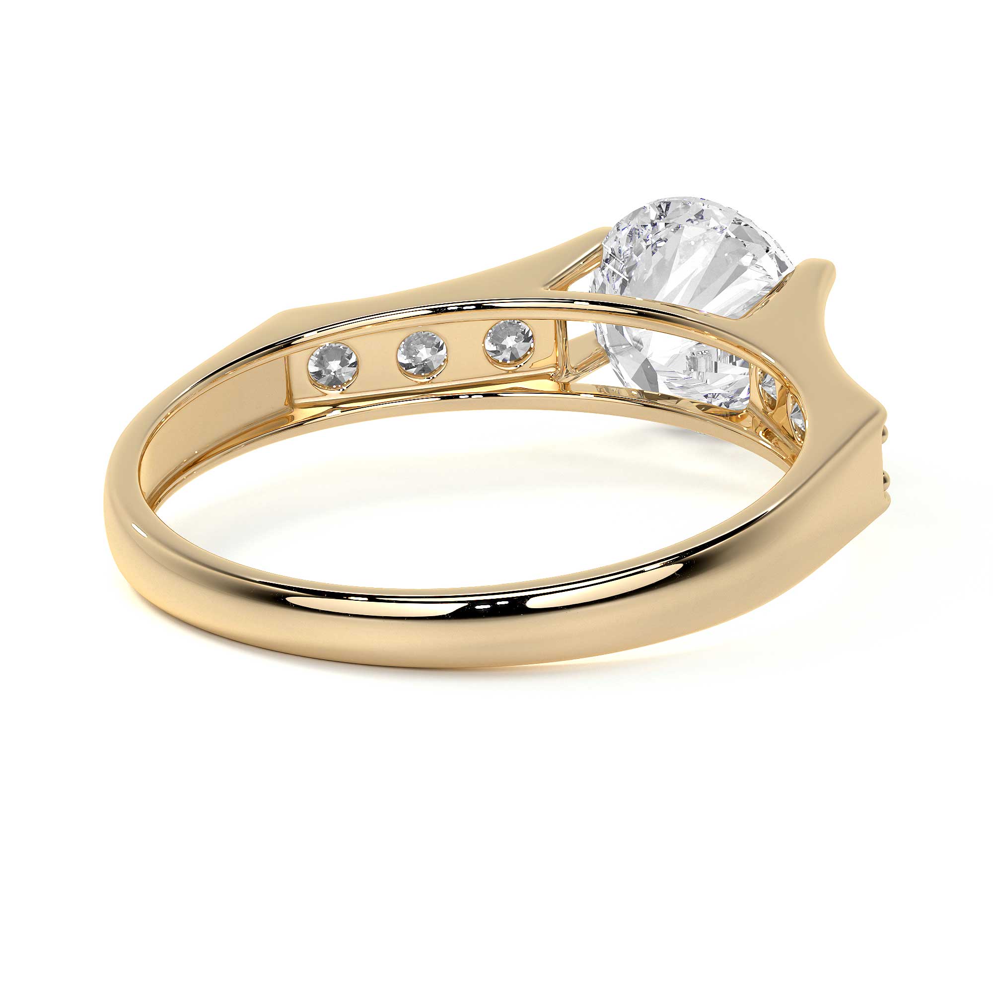 Anillo De Compromiso De Oro 10k Con Piedras Zirconia