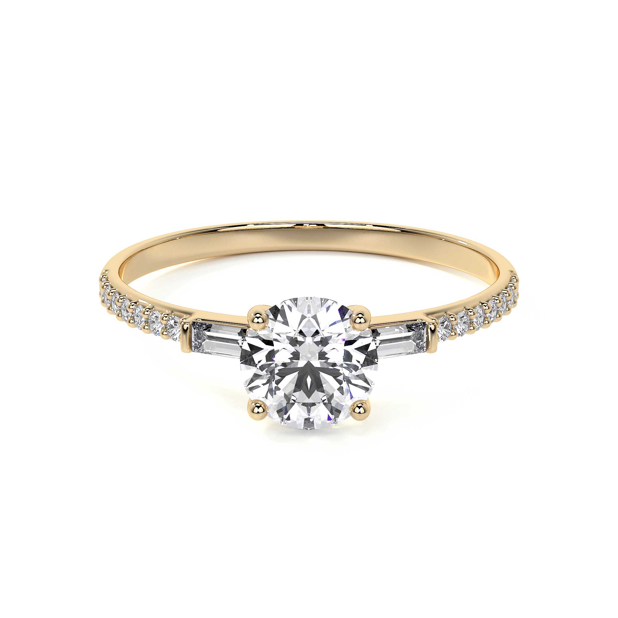 Anillo De Compromiso De Oro 10k Con Piedra Zirconia