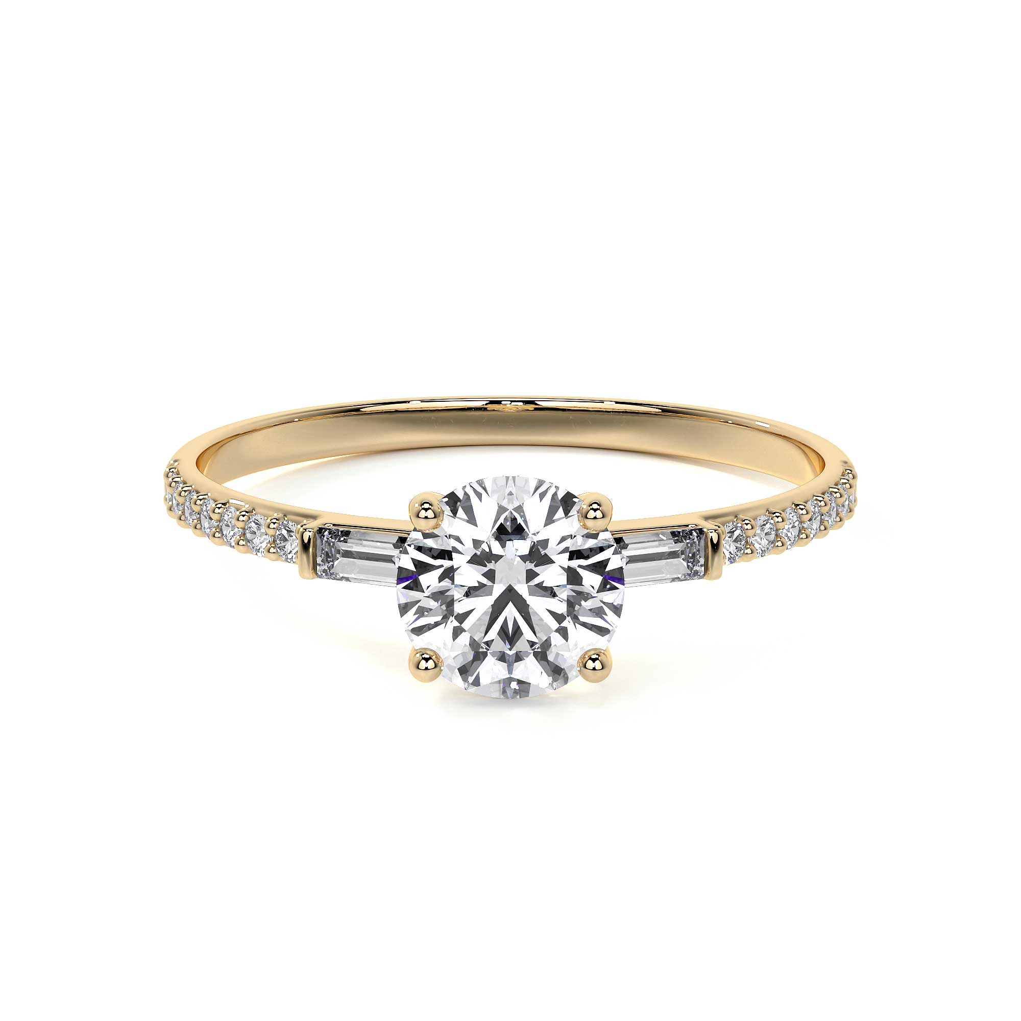 Anillo De Compromiso De Oro 10k Con Piedra Zirconia