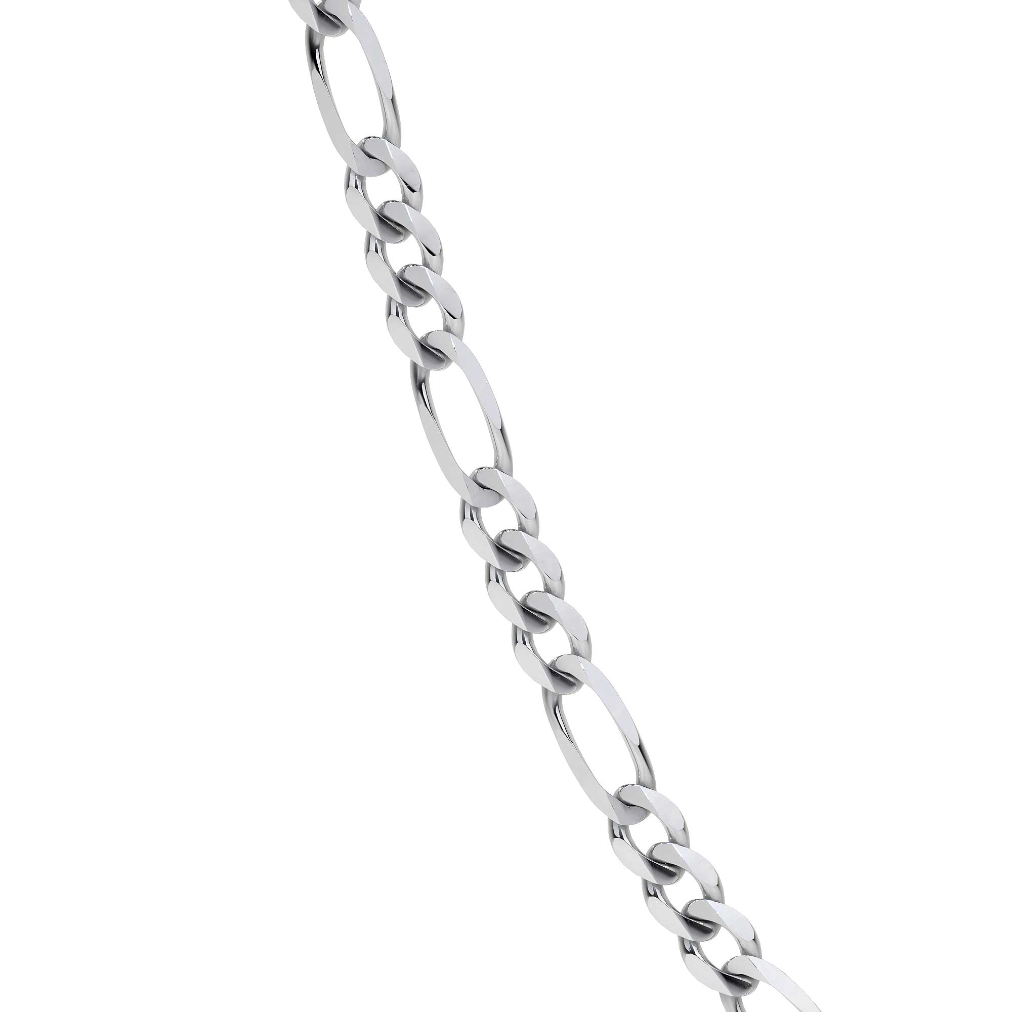 Cadena De Plata 925 Estilo 3x1 Figaro De 60 Cm Calibre 4.1mm