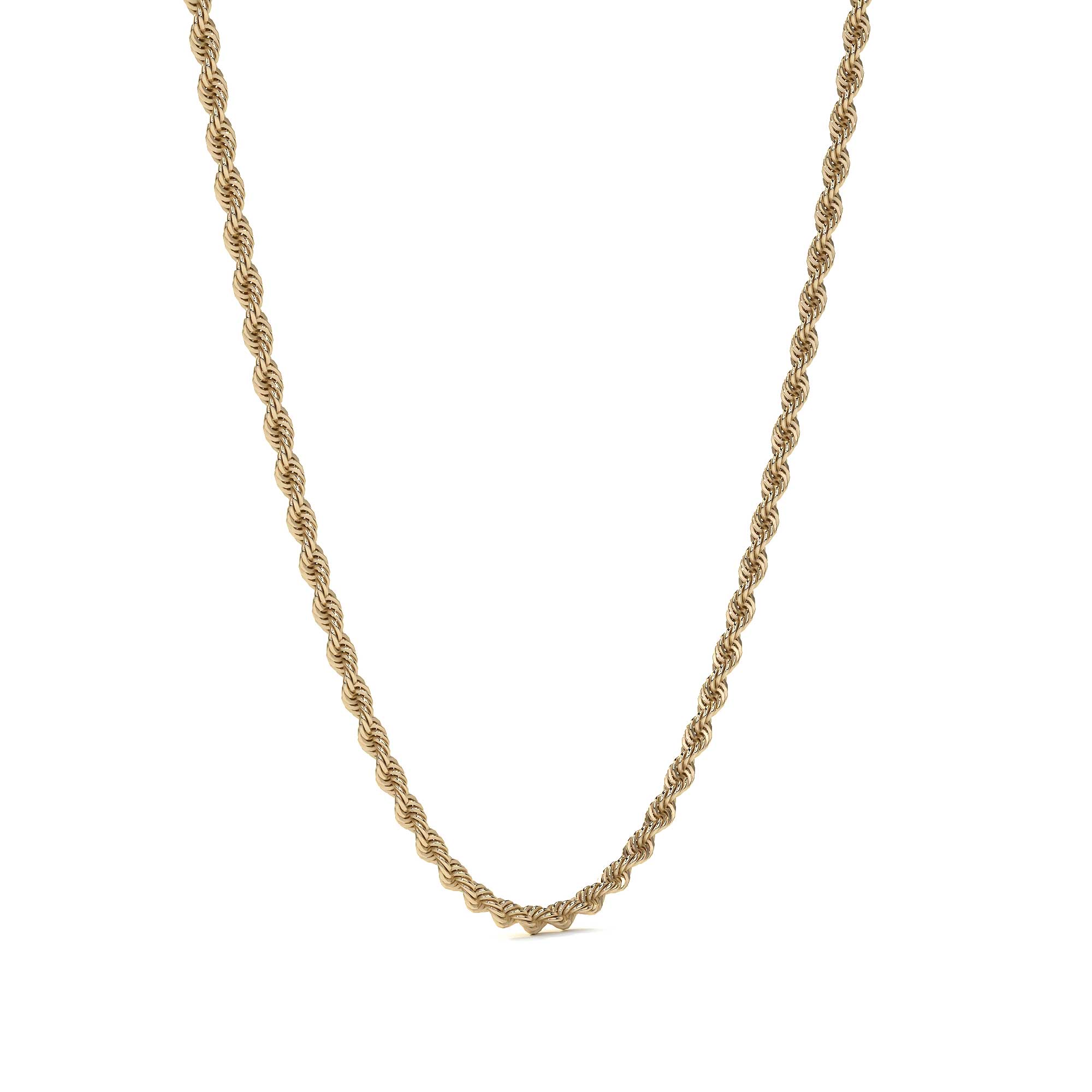 Cadena De Oro Italiano 14k Torsal Calibre Hombre 2.1mm