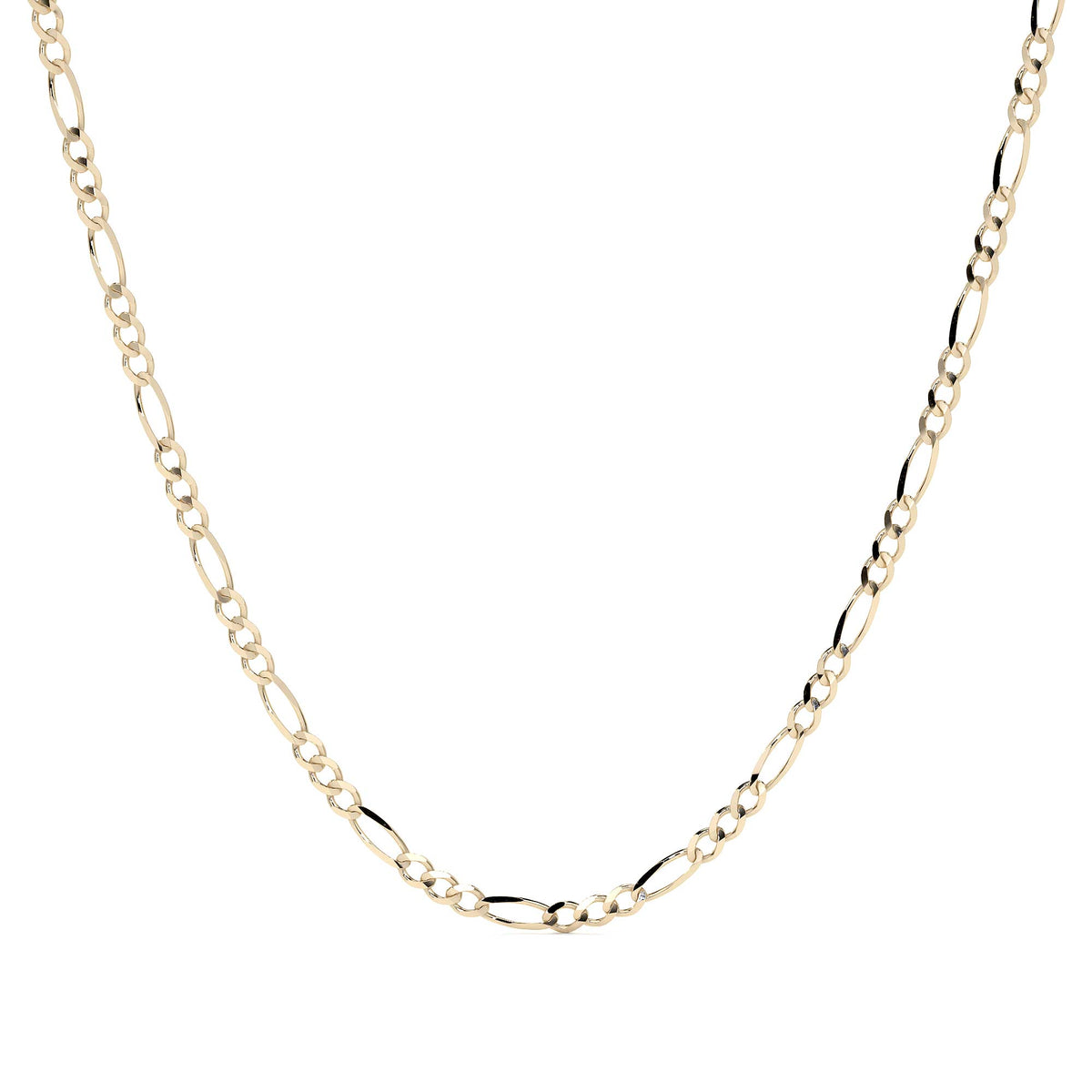 Cadena Figaro Oro 10k 2mm 50cm Dorado Clásica Diseño Italiano