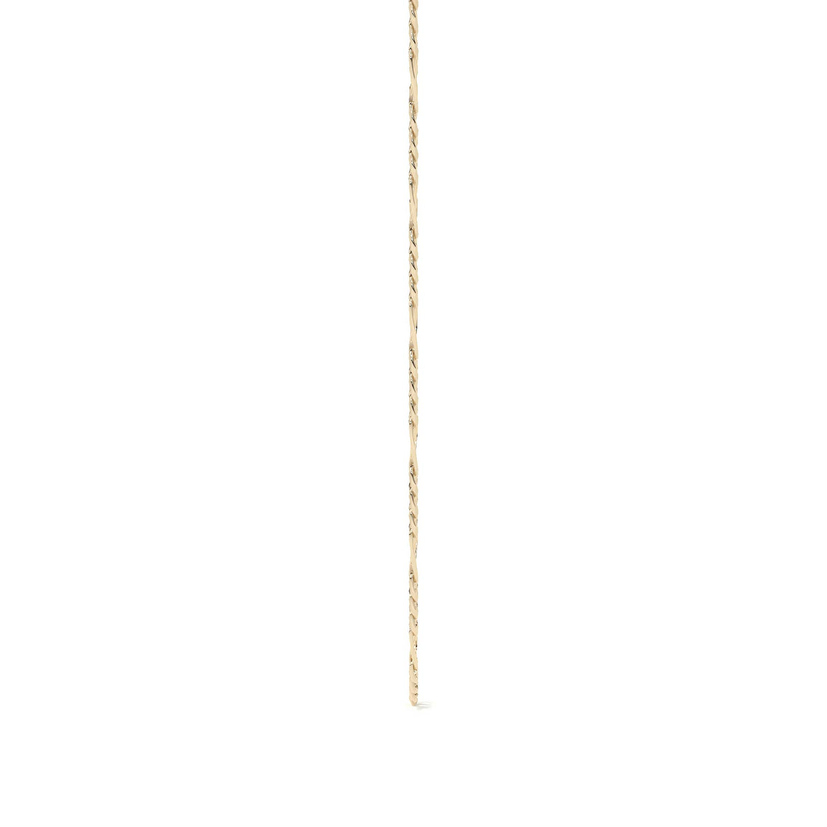 Cadena de Oro 10K 50cm Figaro 3x1, Collar de Oro Italiano 2.6mm con Broche de Argolla