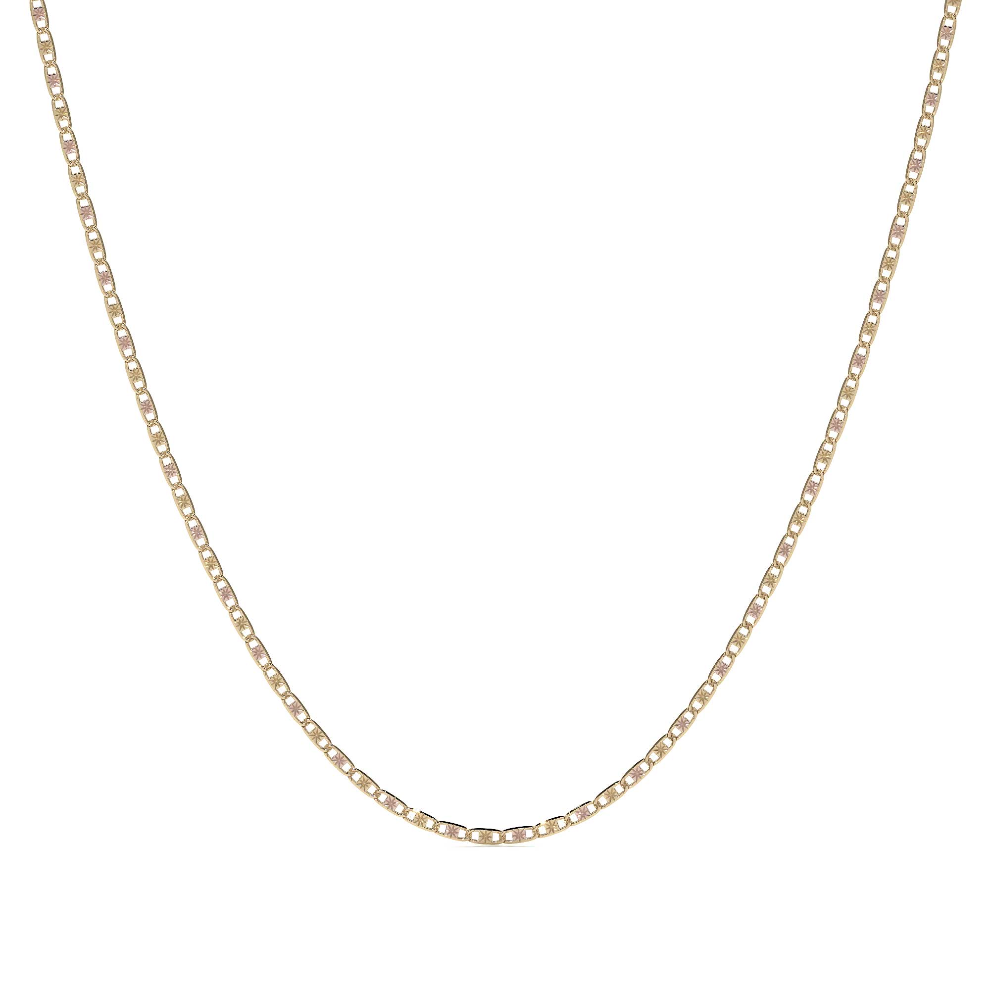Cadena De Oro De 10k Valentino Calibre 1.3mm