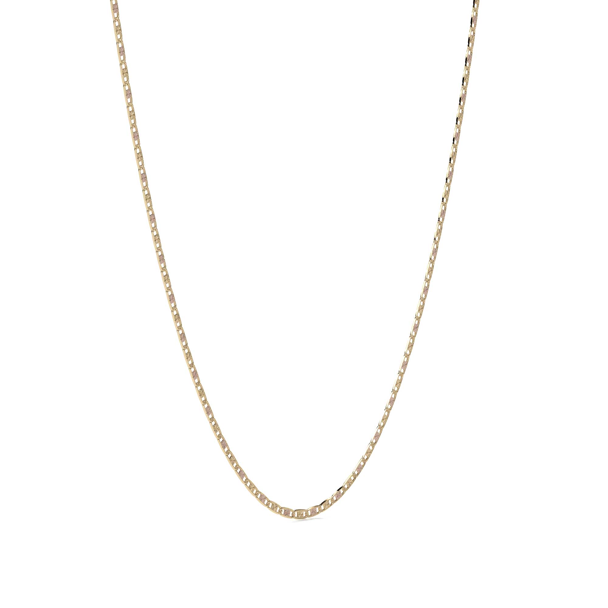 Cadena de Oro 10K Valentino 55cm | Collar de Oro Italiano 2.3mm con Broche de Argolla | Joyería Fina